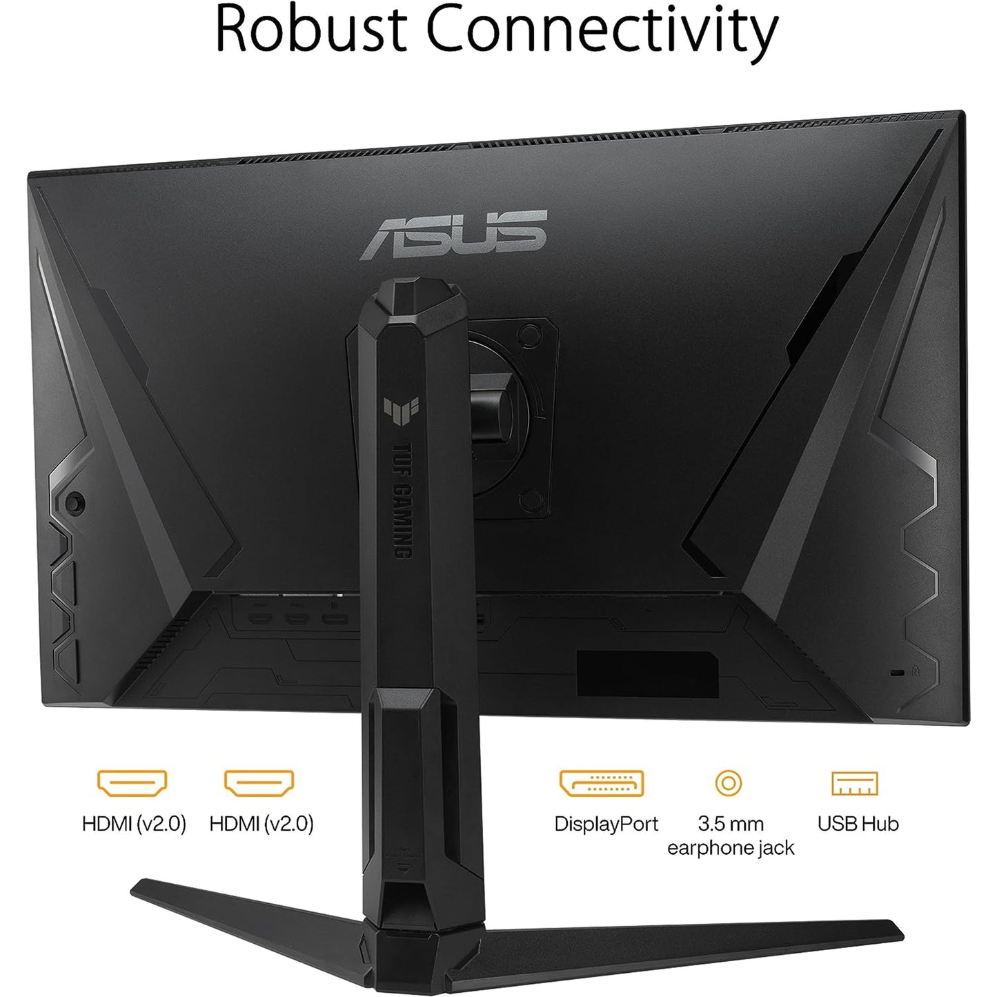 شاشة ASUS TUF Gaming مقاس 27 بوصة بدقة 1440 بكسل (VG27AQL3A) - QHD (2560 × 1440)، 180 هرتز، 1 مللي ثانية، تقنية IPS سريعة، مزامنة شديدة الحركة منخفضة الضبابية، متوافقة مع G-SYNC، Freesync Premium، 130% sRGB، DisplayHDR 400، ضمان لمدة 3 سنوات 