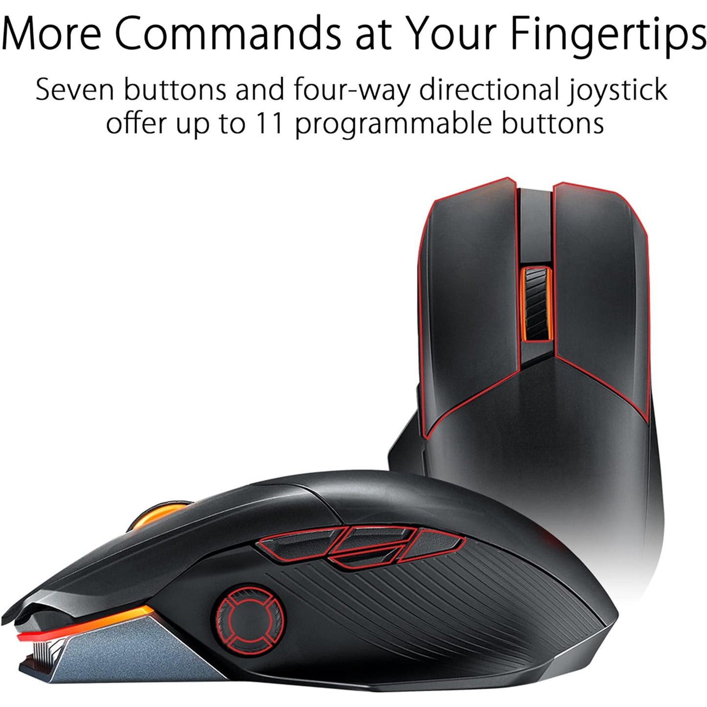 ASUS ROG Spatha X Wireless Gaming Mouse (Magnetic Charging Stand, 12 Programmable Buttons, 19,000 DPI, Push-fit Hot Swap Switch Sockets, ROG Micro Switches&Paracord and Aura RGB lighting),Black