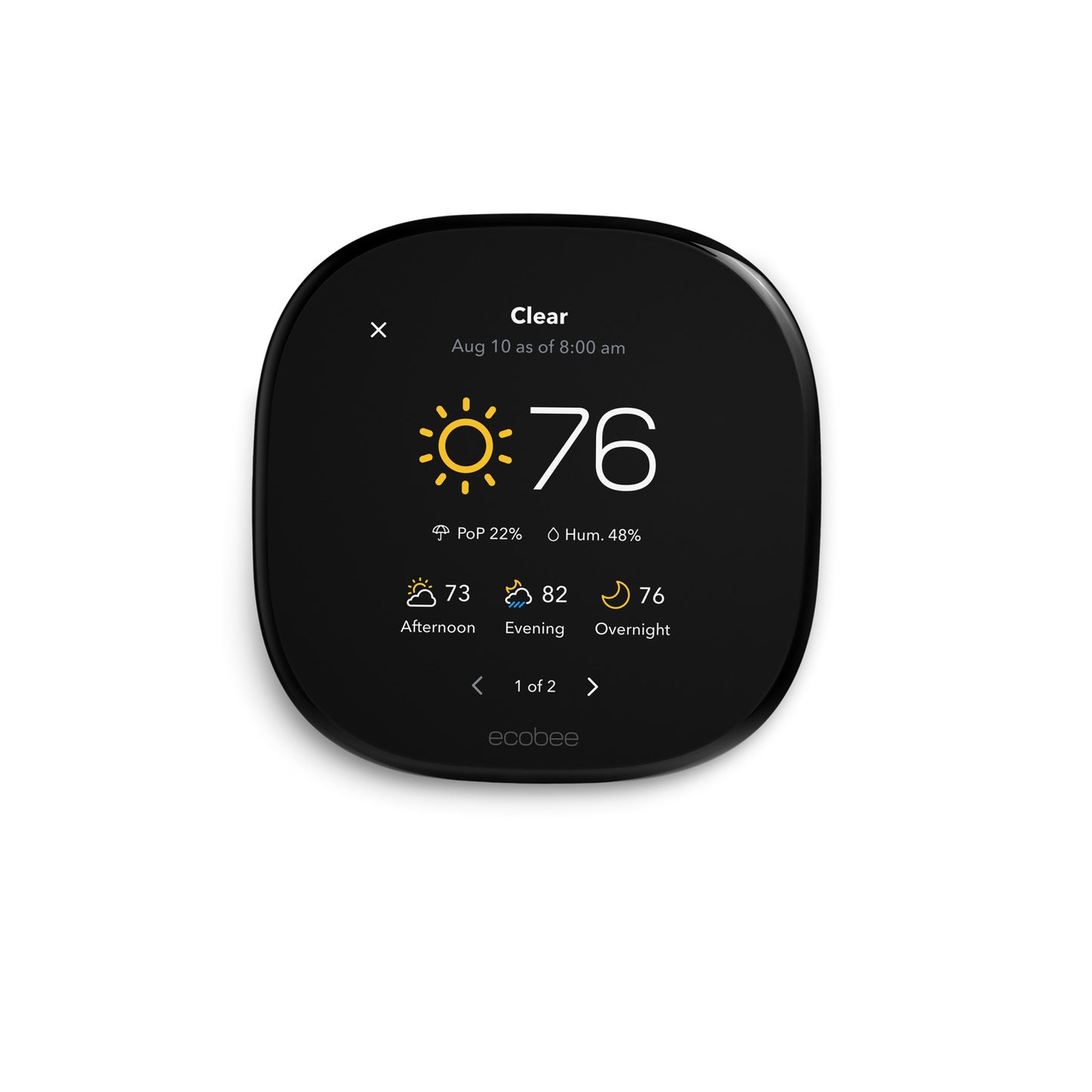 ecobee Smart Thermostat Premium مع Siri وجهاز مراقبة جودة الهواء المدمج 