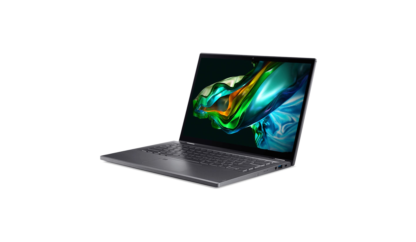Aspire 5 Spin  in 1 Laptop, Intel® Core™ i5-1335U processor Deca-core 1.30 GHz, 16 GB, LPDDR5, 512 GB SSD.