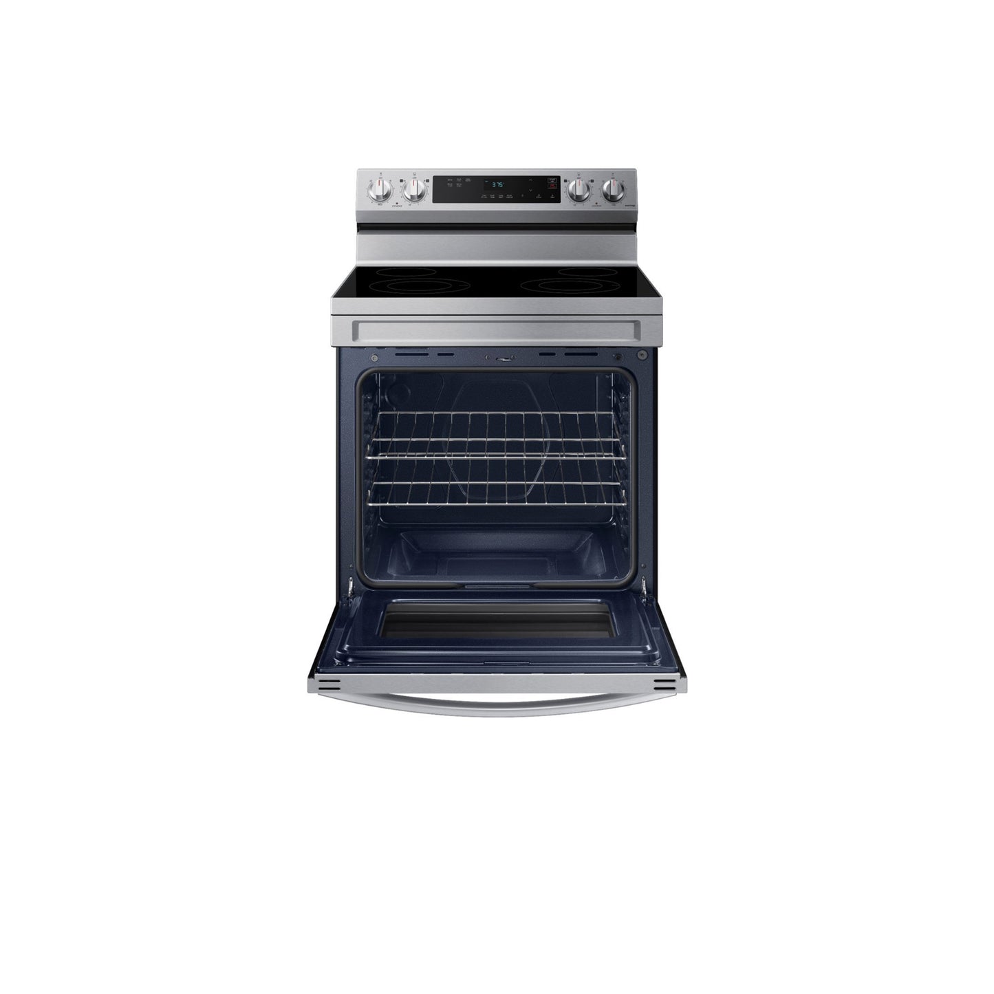 6.3 cu. ft. Smart Freestanding Electric Range with Steam Clean in Stainless Steel.