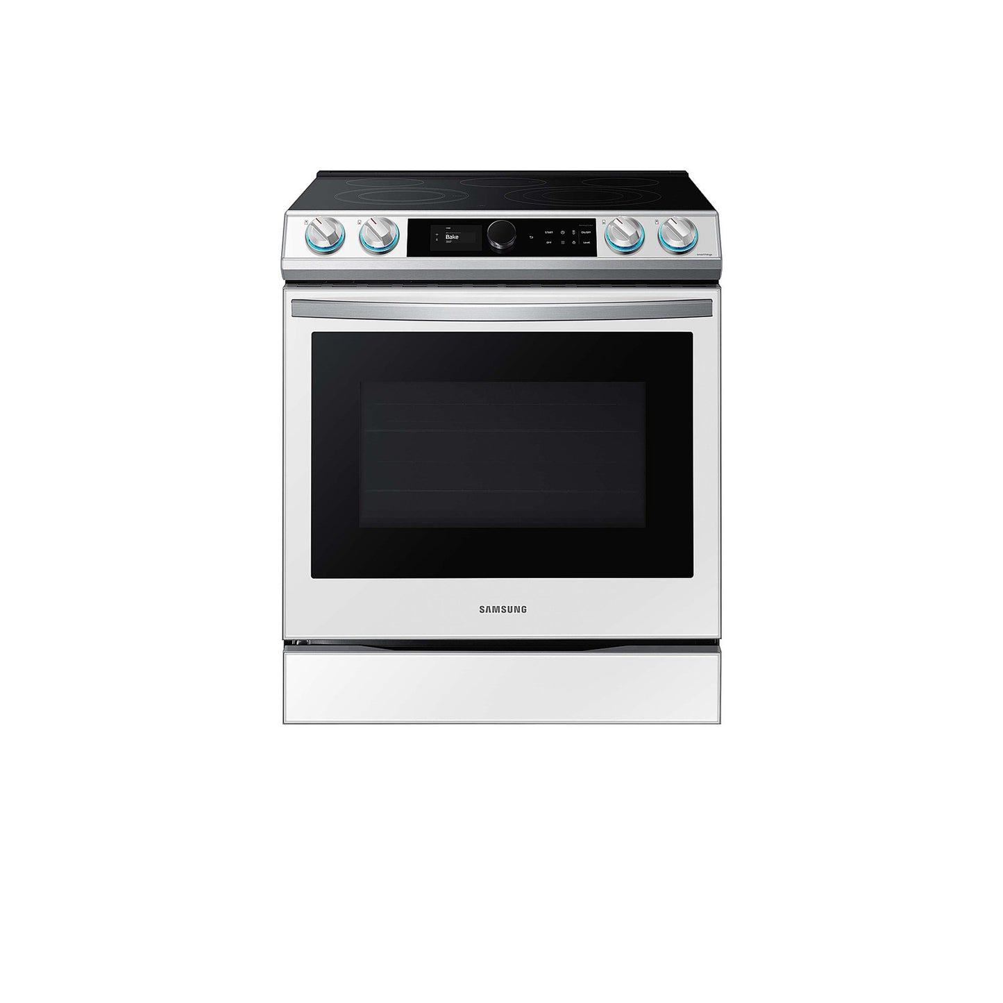 6.3 cu ft. Smart Slide-in Electric Range with Smart Dial & Air Fry in Black Stainless Steel.