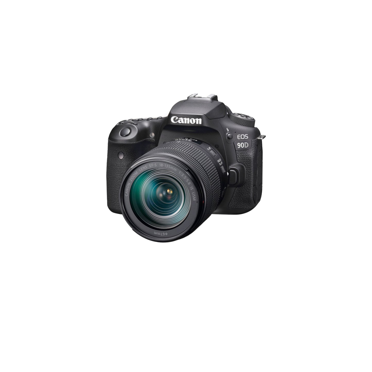 كاميرا كانون EOS 90D DSLR مع عدسة EF-S 18-135 ملم - أسود. 