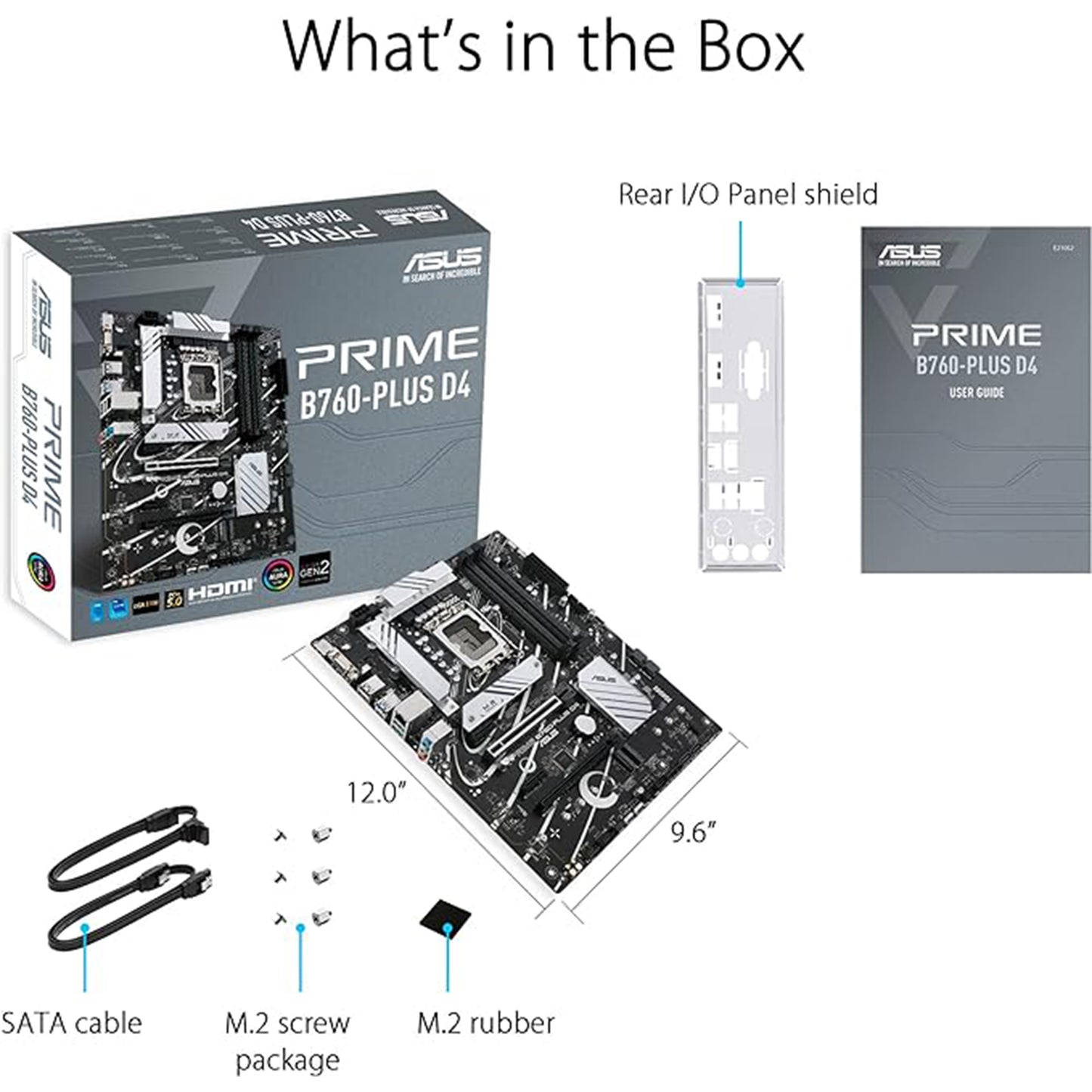 ASUS Prime B760-PLUS D4 Intel (13th and 12th Gen)LGA 1700 ATX motherboard PCIe 5.0,3xPCIe 4.0 M.2 slots,DDR4,2.5Gb LAN,DisplayPort,USB 3.2 Gen 2x2 Type-C,front USB 3.2 Gen 1 Type-C,Thunderbolt (USB4®)