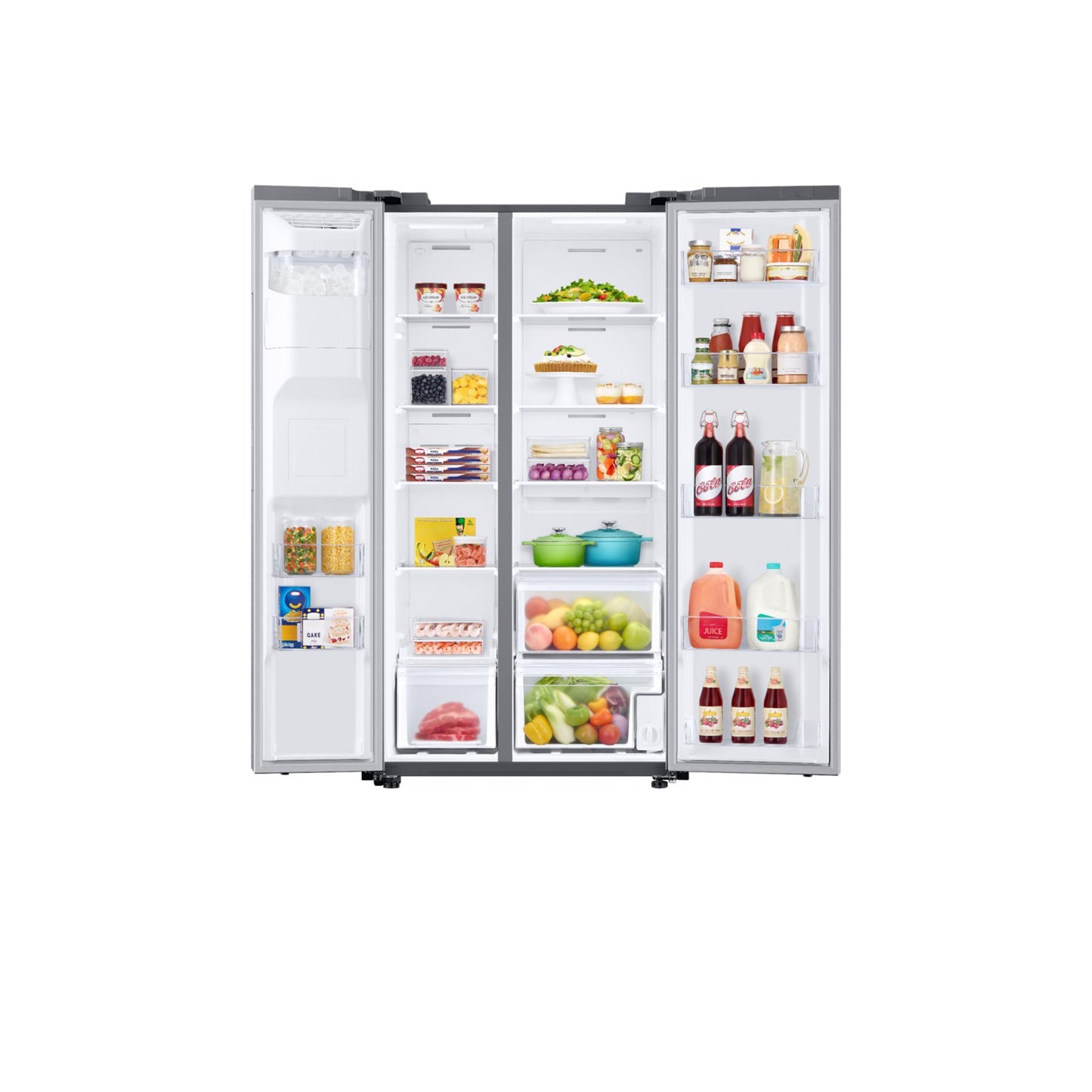 22 cu. ft. Counter Depth Side-by-Side Refrigerator in Stainless Steel.