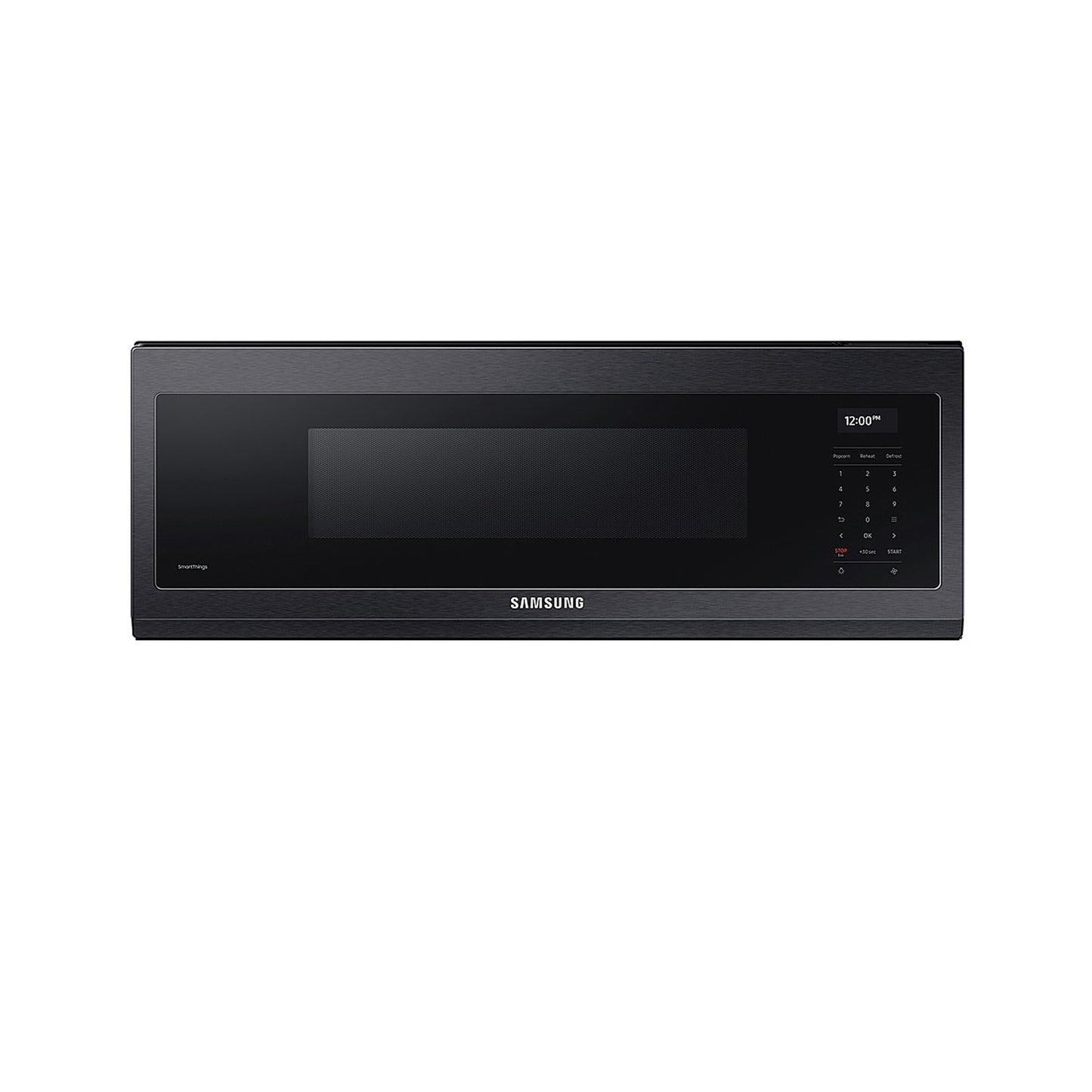 Samsung - 1.1 cu. ft. Smart SLIM Over-the-Range Microwave with 550 CFM Hood Ventilation, Wi-Fi & Voice Control - Stainless Steel.