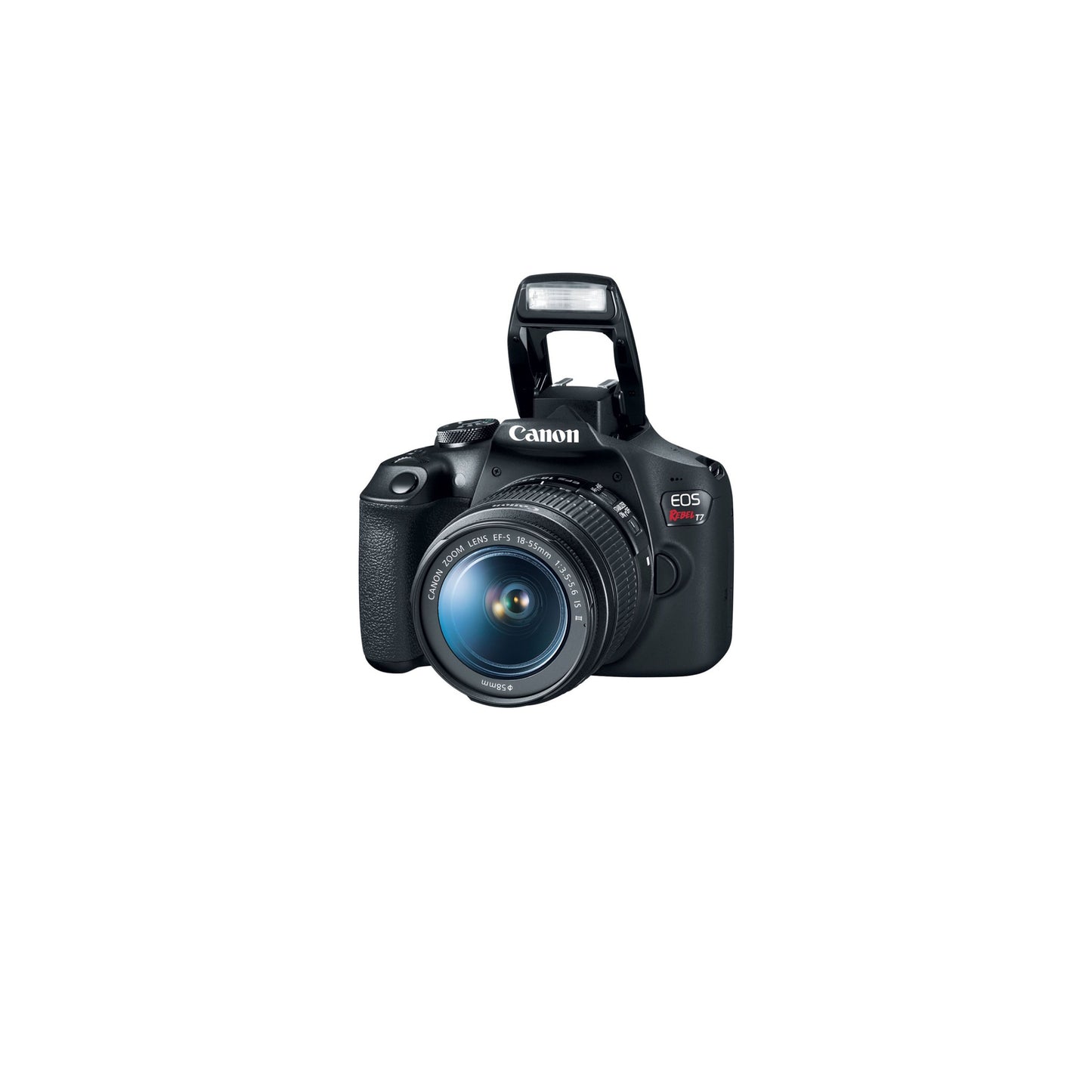 Canon - EOS Rebel T7 DSLR Video Camera with 18-55mm Lens - Black.