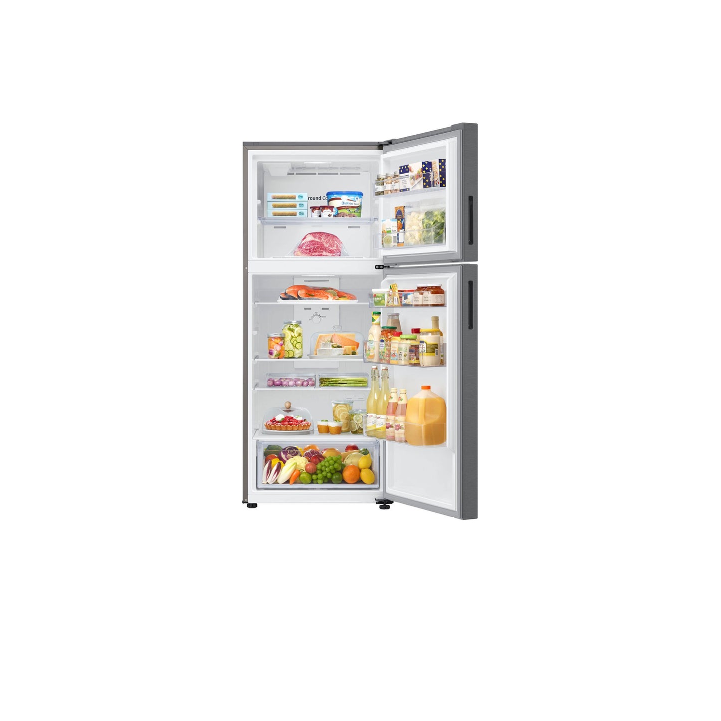 15.6 cu. ft. Top Freezer Refrigerator with All-Around Cooling in Stainless Steel.