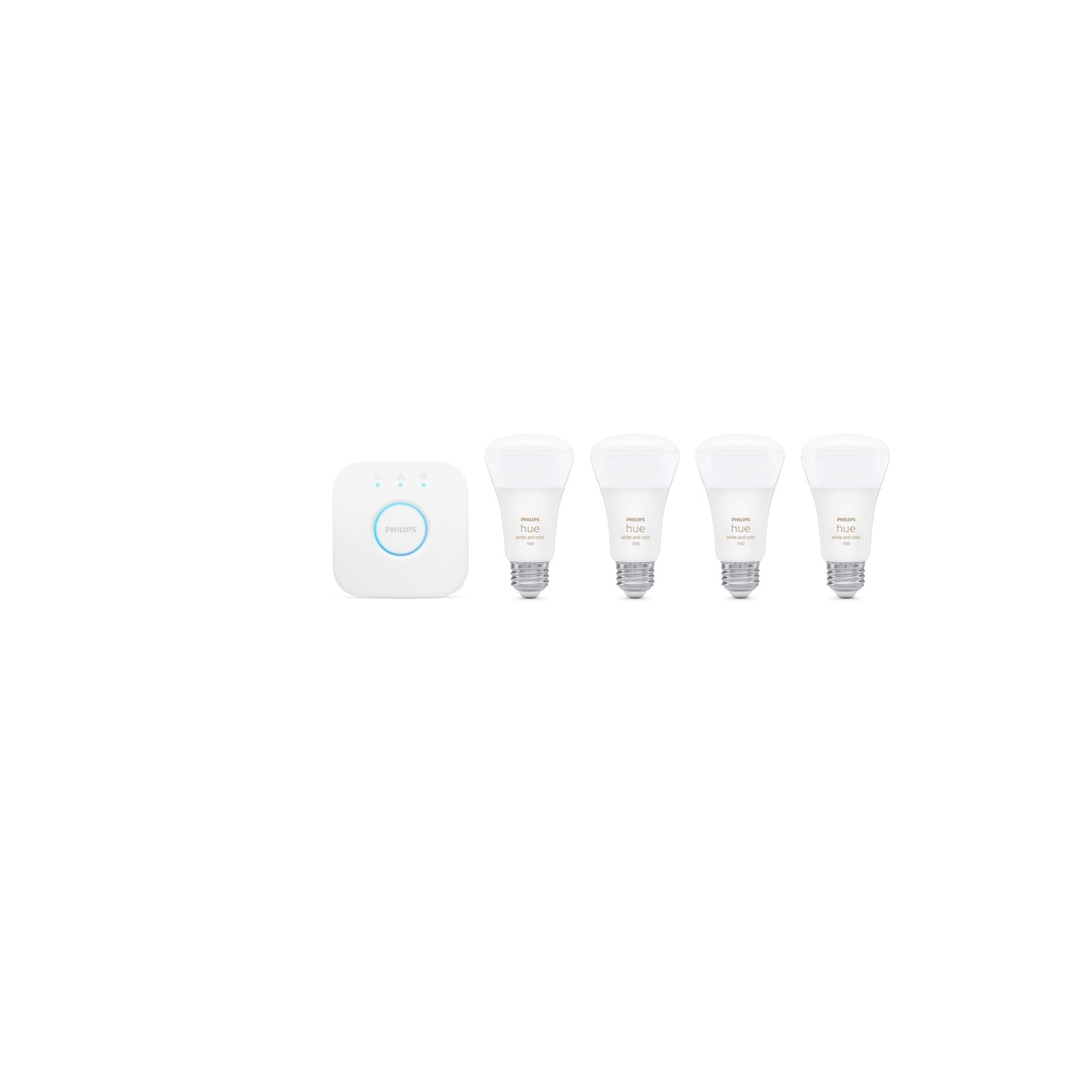 Philips Hue White and Color Ambiance A19 Bluetooth 75W Smart LED Starter Kit