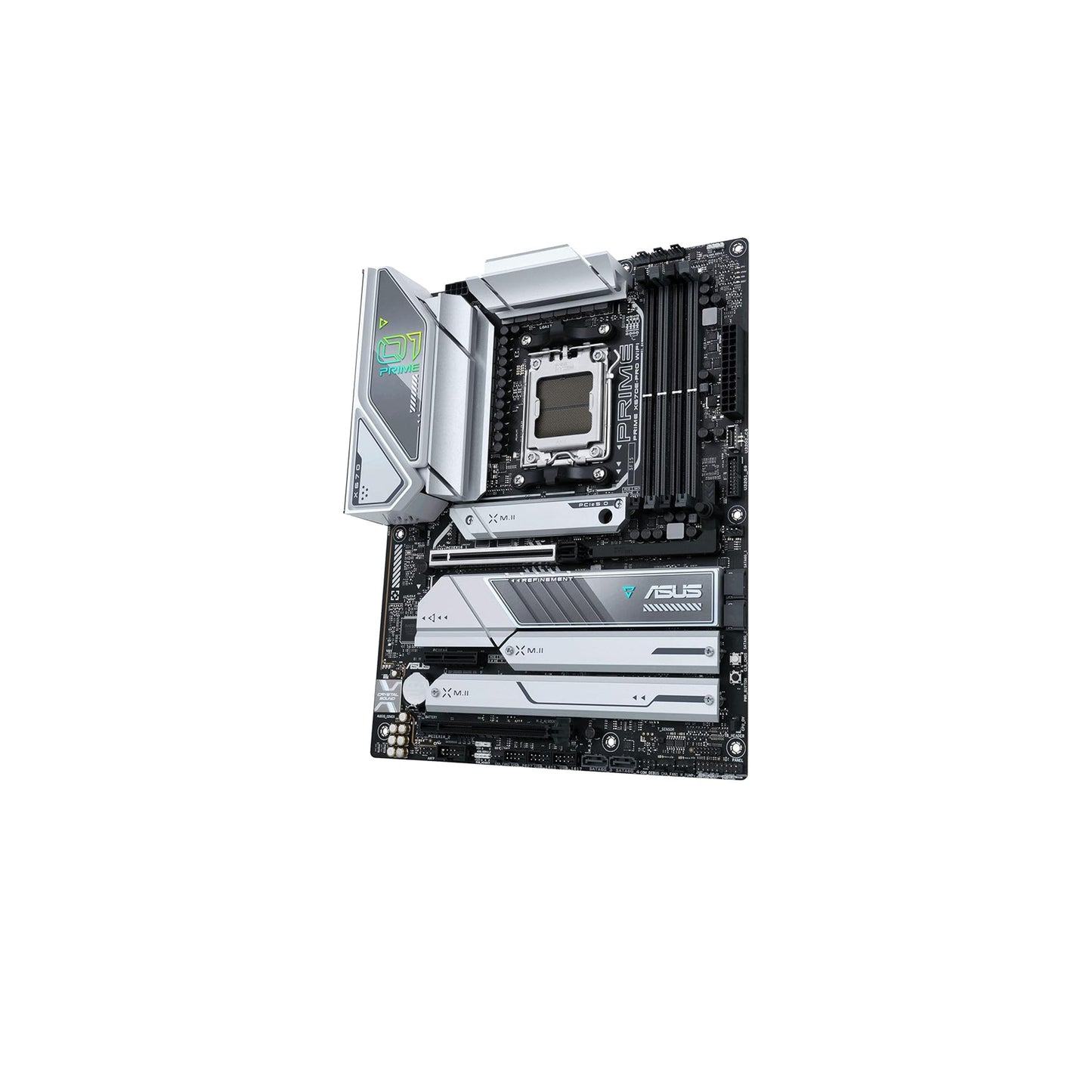 مقبس ASUS Prime X670E-PRO WiFi AM5 (LGA 1718) Ryzen 7000 ATX اللوحة الأم (فتحات PCIe® 5.0 وDDR5 و4X M.2 وUSB 3.2 Gen 2x2 Type-C® ودعم USB4® وWiFi 6E و2.5G Ethernet) 