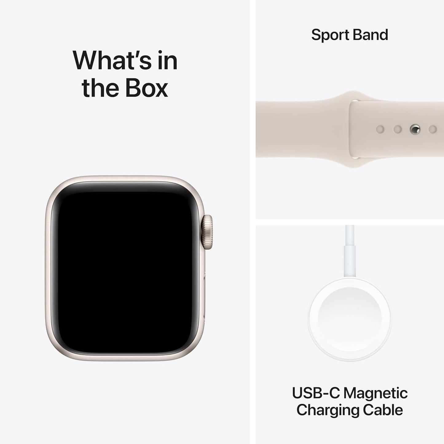 Apple Watch SE (الجيل الثاني) [GPS + Cellular 40mm] ساعة ذكية مع هيكل من الألومنيوم Starlight مع حزام Starlight الرياضي S/M. جهاز تتبع اللياقة البدنية والنوم، واكتشاف الأعطال، ومراقبة معدل ضربات القلب 