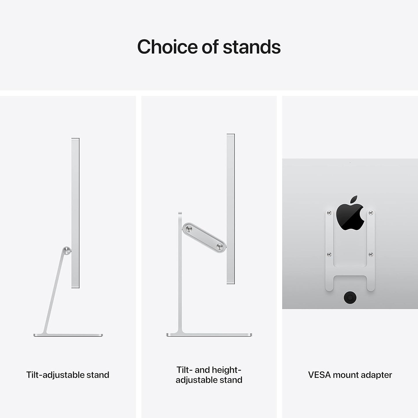 Apple - Studio Display - Nano-texture Glass Tilt and Height-Adjustable - Silver