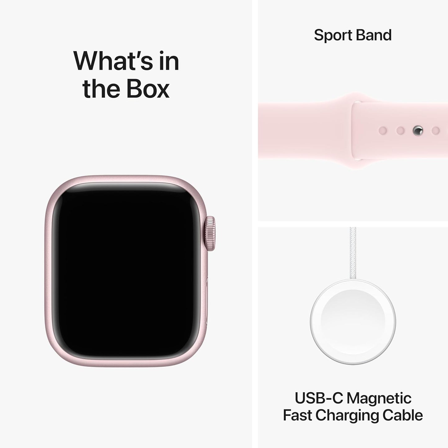 Apple Watch Series 9 [GPS + Cellular 41mm] ساعة ذكية مع هيكل من الألومنيوم الوردي وحزام رياضي وردي S/M. جهاز تتبع اللياقة البدنية، وتطبيقات أكسجين الدم وتخطيط القلب، وشاشة شبكية العين التي تعمل دائمًا (متجددة)