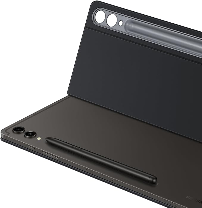 غطاء لوحة مفاتيح Samsung Galaxy Tab S9 FE+ Book Slim، حافظة حماية للكمبيوتر اللوحي، تصميم رفيع وخفيف الوزن، ظهر مغناطيسي، تجربة تشبه الكمبيوتر الشخصي، مشاركة لوحة المفاتيح اللاسلكية، إصدار الولايات المتحدة، أسود 