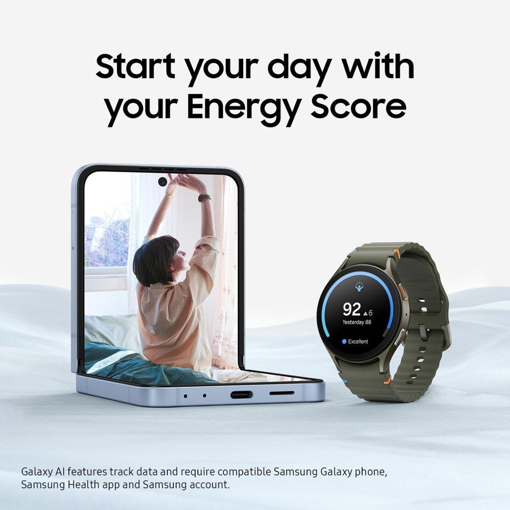 Samsung - Galaxy Watch7 Aluminum Smartwatch 40mm LTE - Cream and Green