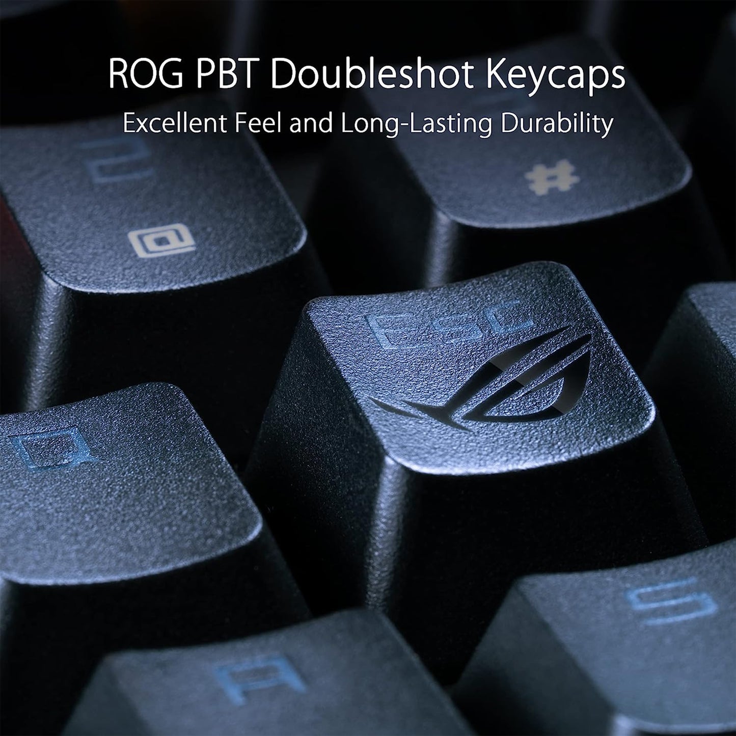 ASUS ROG Strix Scope RX TKL Wireless Deluxe، لوحة مفاتيح للألعاب بنسبة 80%، اتصال ثلاثي الأوضاع (2.4 جيجا هرتز RF، بلوتوث، سلكي)، مفاتيح ميكانيكية ضوئية زرقاء ROG RX، أغطية مفاتيح PBT، RGB، مسند للمعصم، أسود 