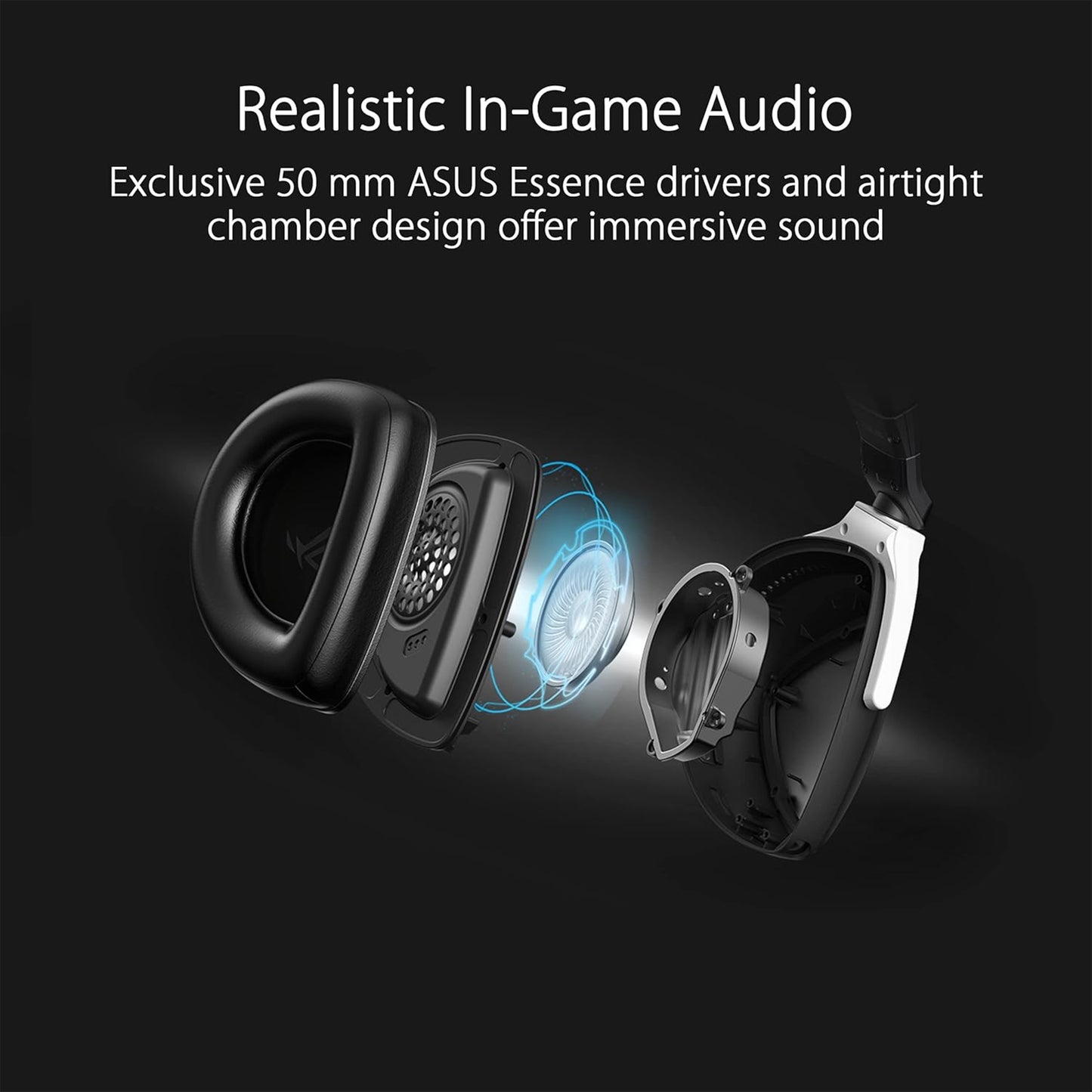 ASUS ROG Delta S Wireless Gaming Headset, Black, 50mm Drivers, AI Beamforming Mic, Low-Latency Bluetooth, USB-C, 3 Hours of Use, IPX4 Water Resistance