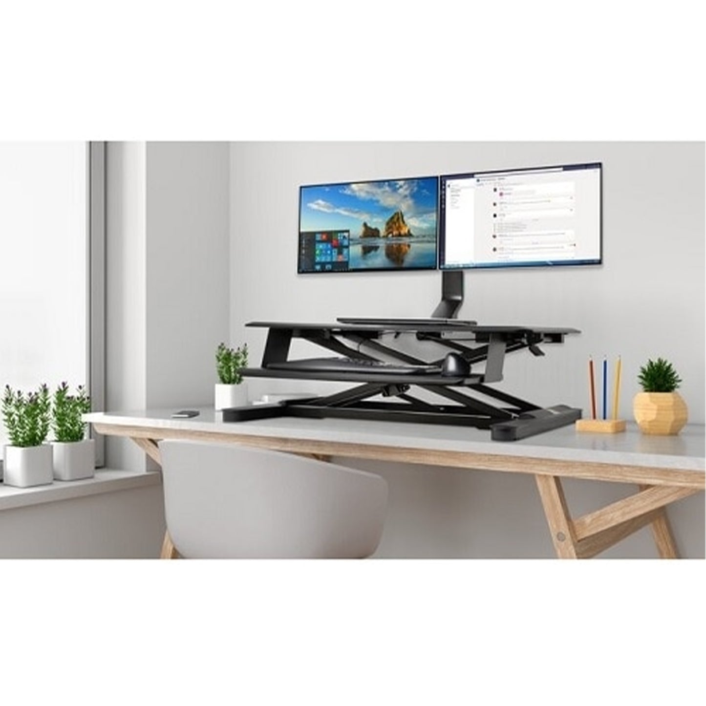 Kensington SmartFit Space-Saving Dual Monitor Arm - desk mount (Tilt & Swivel)