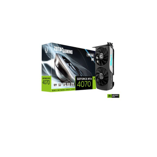 بطاقة الرسومات Zotac GeForce RTX 4070 Twin Edge OC بسعة 12 جيجابايت 