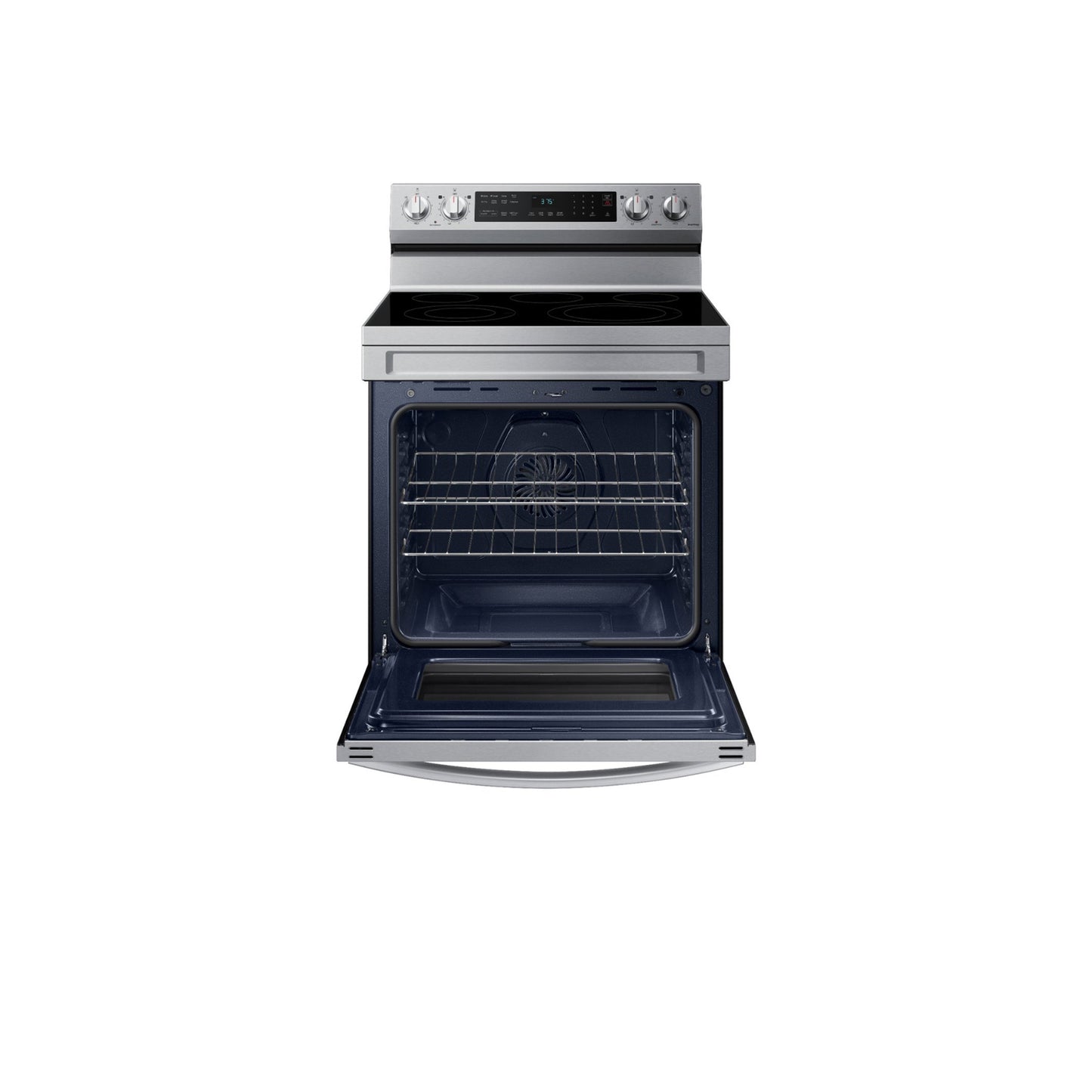 6.3 cu. ft. Smart Freestanding Electric Range with No-Preheat Air Fry & Convection in Stainless Steel.