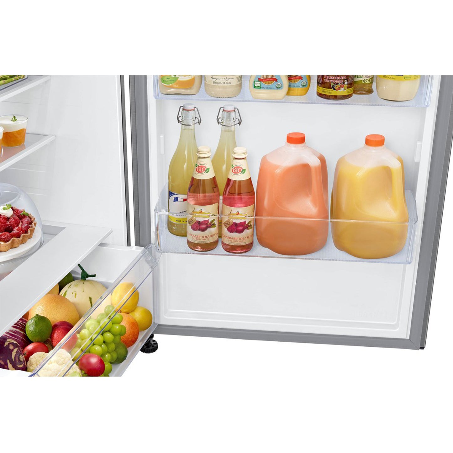 15.6 cu. ft. Top Freezer Refrigerator with All-Around Cooling in Stainless Steel.