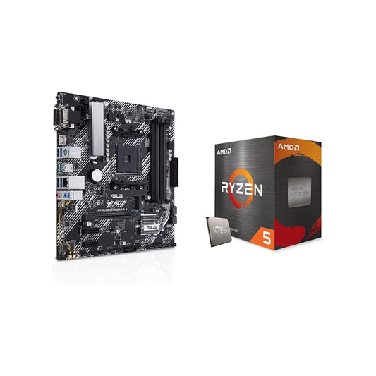 Micro Center AMD Ryzen 5 4500 6-Core, 12-Thread Unlocked Desktop Processor Bundle with ASUS Prime B450M-A II AMD AM4 (Ryzen 5000, 3rd/2nd/1st Gen Ryzen Micro ATX Motherboard