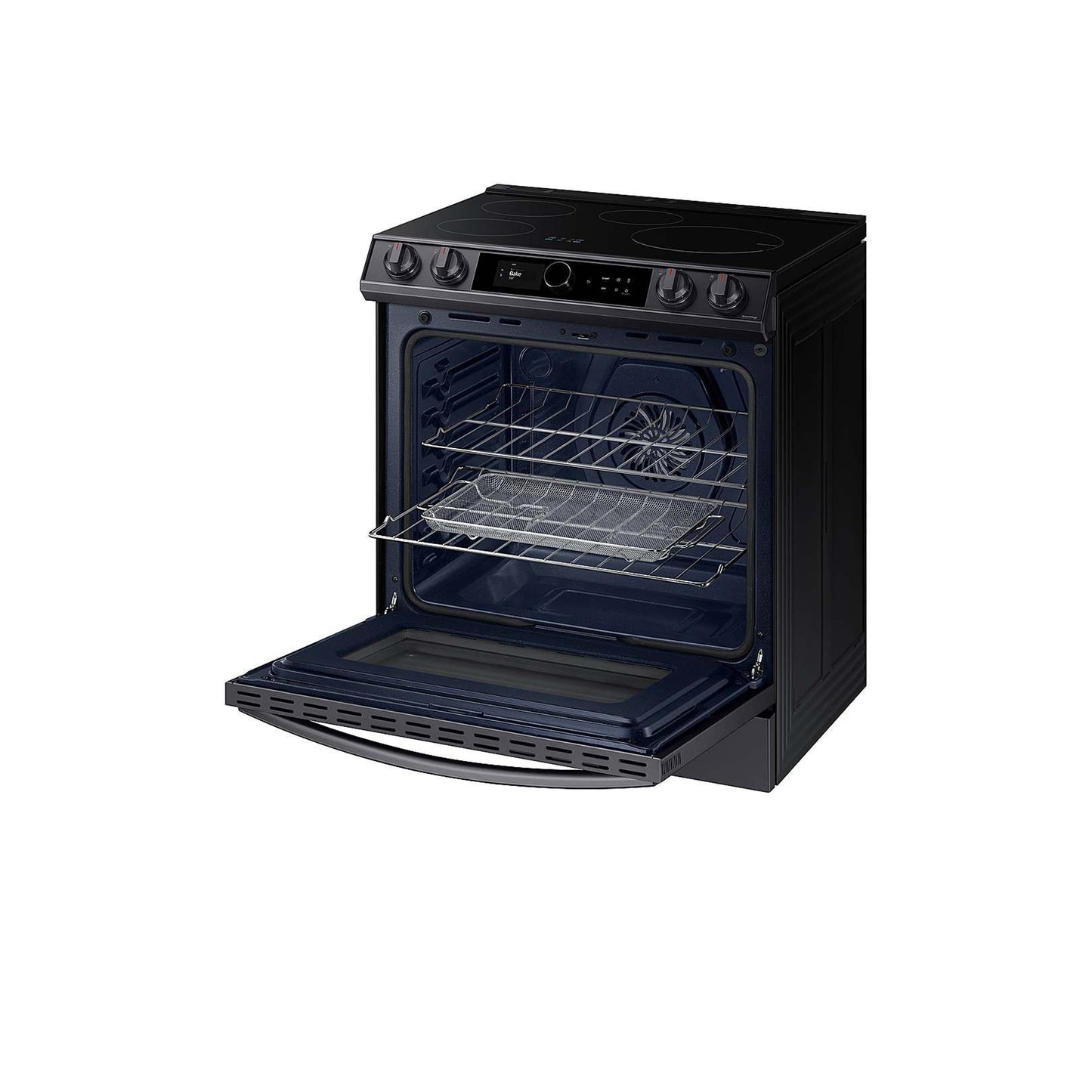 6.3 cu. ft. Smart Slide-in Induction Range with Smart Dial & Air Fry in Black Stainless Steel.