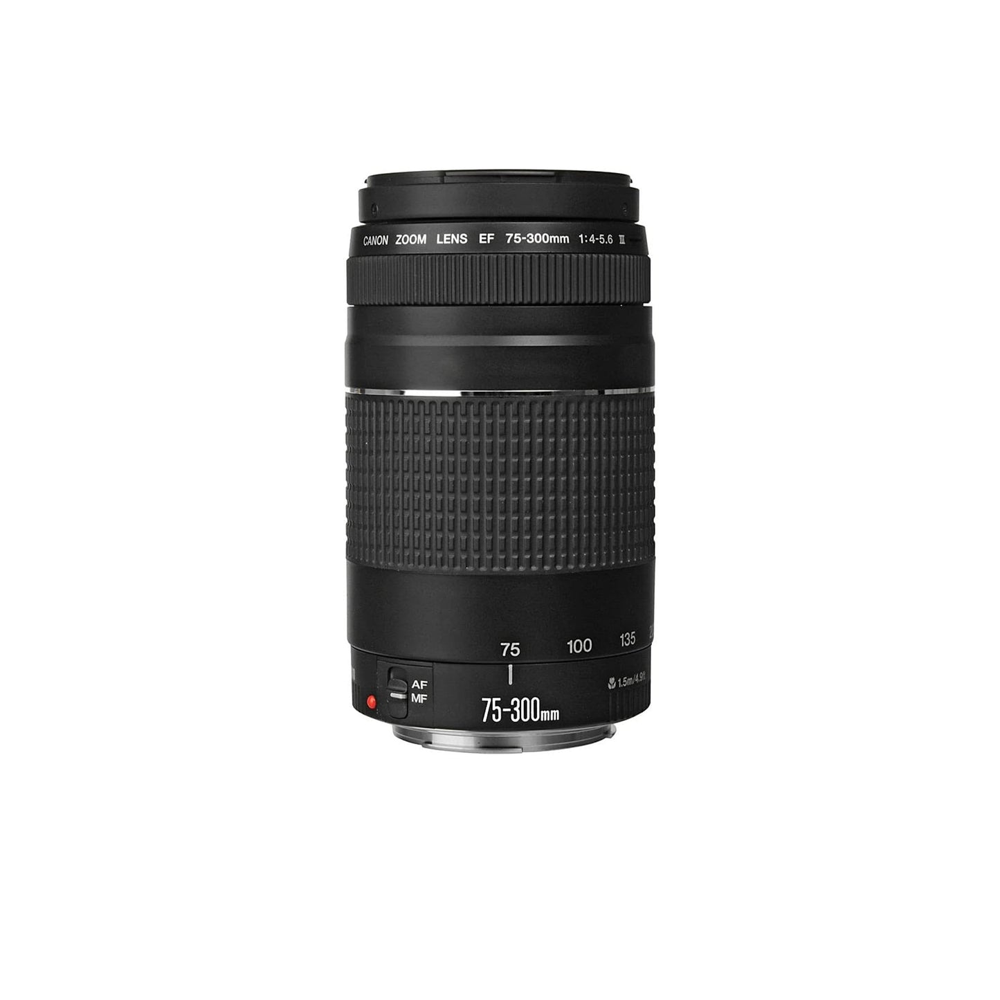 Canon EF 75-300mm f/4-5.6 III Lens Bundled with 58mm UV Filter + Lens Cap Keeper + Microfiber Cleaning Cloth (4 Items)