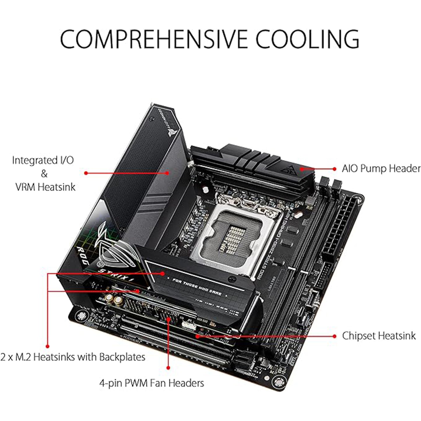 ASUS ROG Strix Z690-I Gaming mini-ITX Motherboard - WiFi 6E, PCIe 5.0, DDR5, Thunderbolt 4, M.2