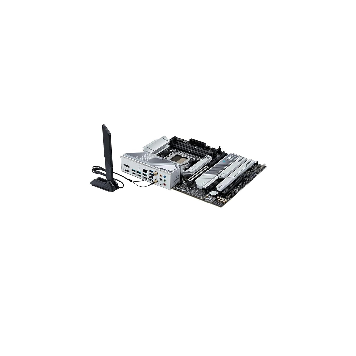 مقبس ASUS Prime X670E-PRO WiFi AM5 (LGA 1718) Ryzen 7000 ATX اللوحة الأم (فتحات PCIe® 5.0 وDDR5 و4X M.2 وUSB 3.2 Gen 2x2 Type-C® ودعم USB4® وWiFi 6E و2.5G Ethernet) 