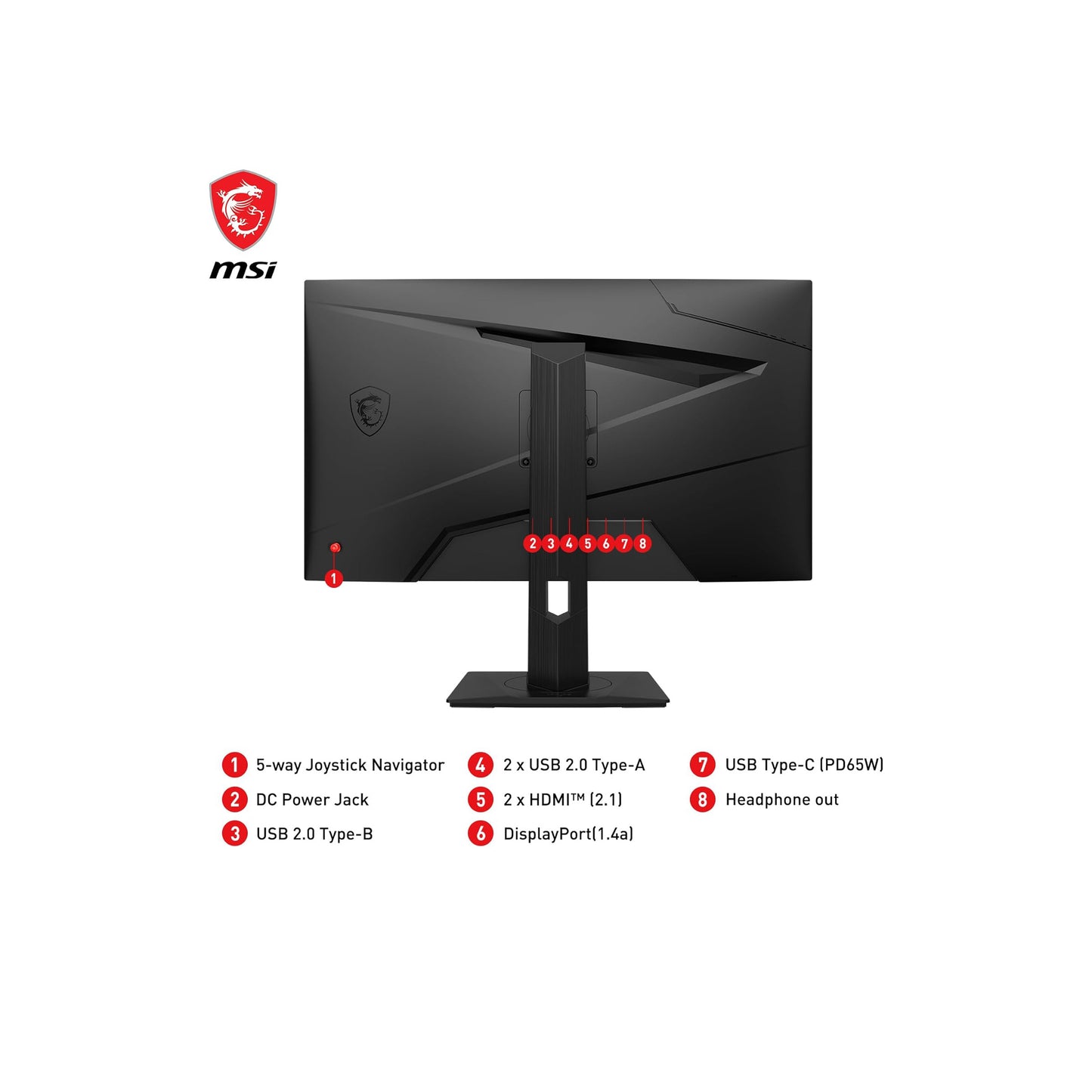 MSI 27" 4K Gaming Monitor, 144Hz, 1ms, 16:9 Rapid IPS Flat, 3840 x 2160 (UHD), Tilt, Pivot, Height Adjustment, MAG 274UPF