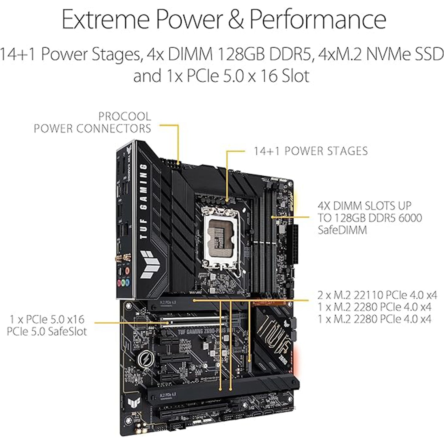 معالج Micro Center Intel Core i9-12900K 16 نواة يصل إلى 5.2 جيجا هرتز معالج سطح المكتب غير مقفل مع حزمة Intel UHD Graphics 770 المدمجة مع اللوحة الأم ASUS TUF Gaming Z690-PLUS WiFi LGA1700 DDR5 ATX 