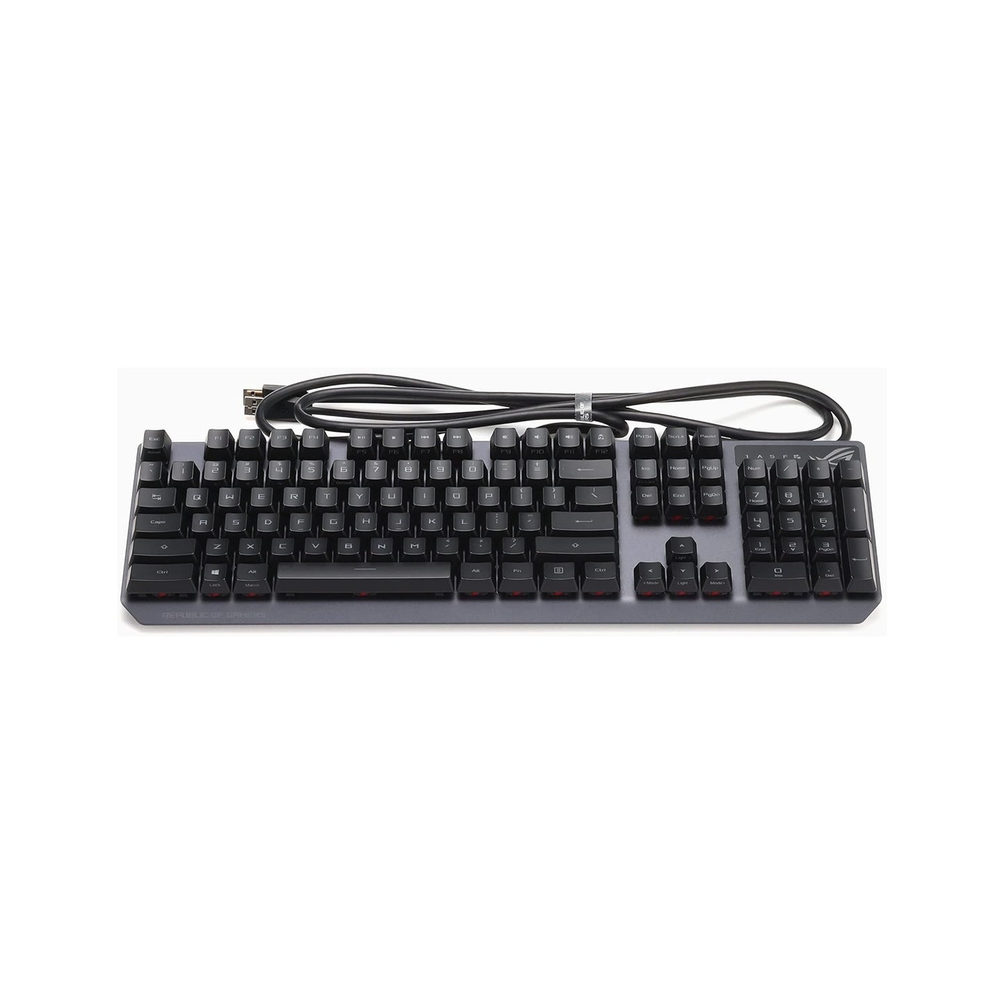 لوحة مفاتيح ميكانيكية للألعاب ASUS ROG Strix Scope RX، مفاتيح بصرية حمراء، ممر USB 2.0، مفتاح Ctrl أوسع 2X، مزامنة Aura، إضاءة Armory Crate RGB، أسود 
