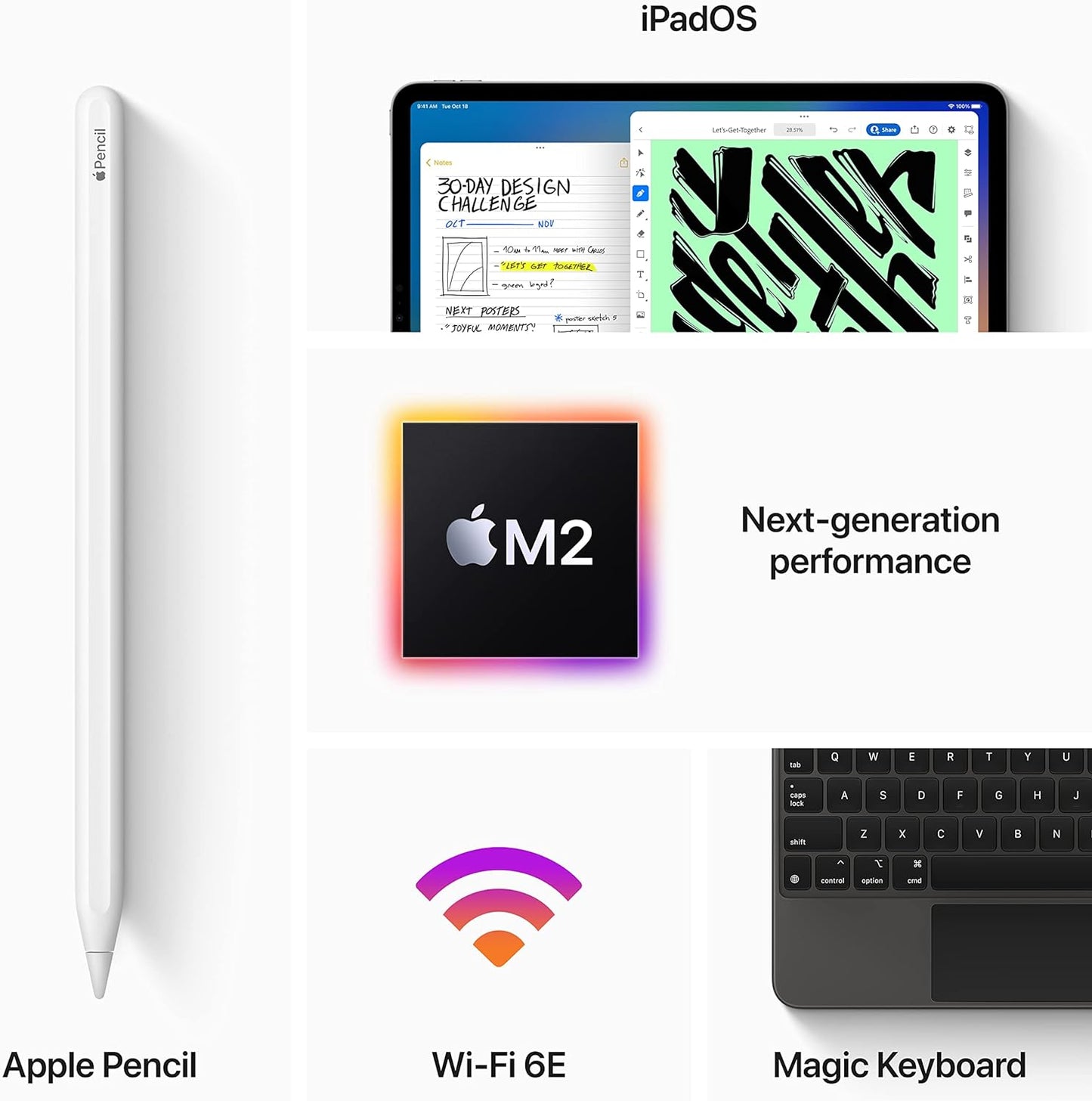 Apple - 12.9-Inch iPad Pro + Apple Pencil + Magic Keyboard (Latest Model) - 2TB