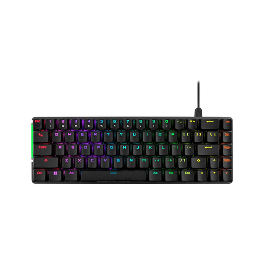 ASUS ROG Falchion Ace 65% RGB Compact Gaming Mechanical Keyboard, Lubed ROG NX Red Switches & Switch Stabilizers, Sound-Dampening Foam, PBT Keycaps, Wired with KVM, Three Angles