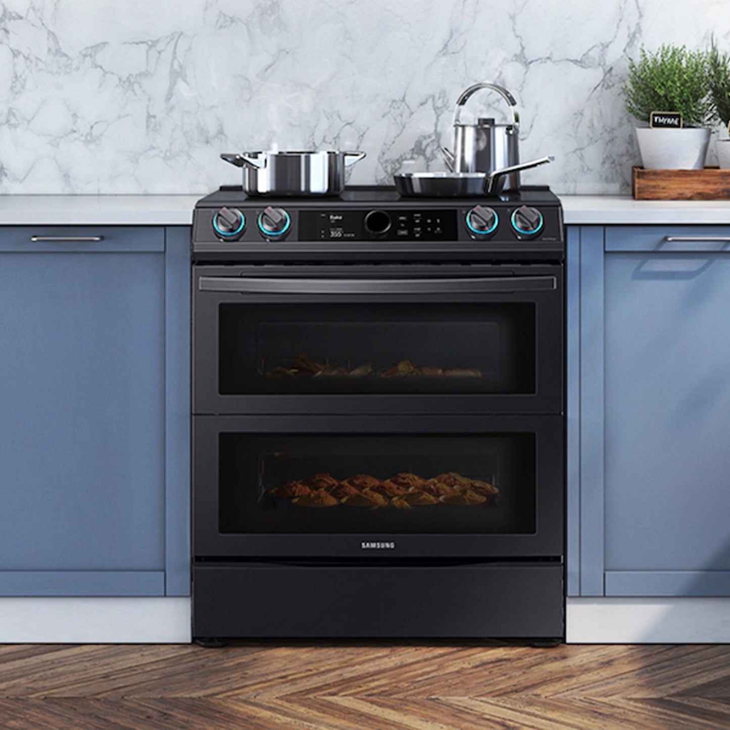 6.3 cu. ft. Smart Slide-in Induction Range with Flex Duo™, Smart Dial & Air Fry in Black Stainless Steel.