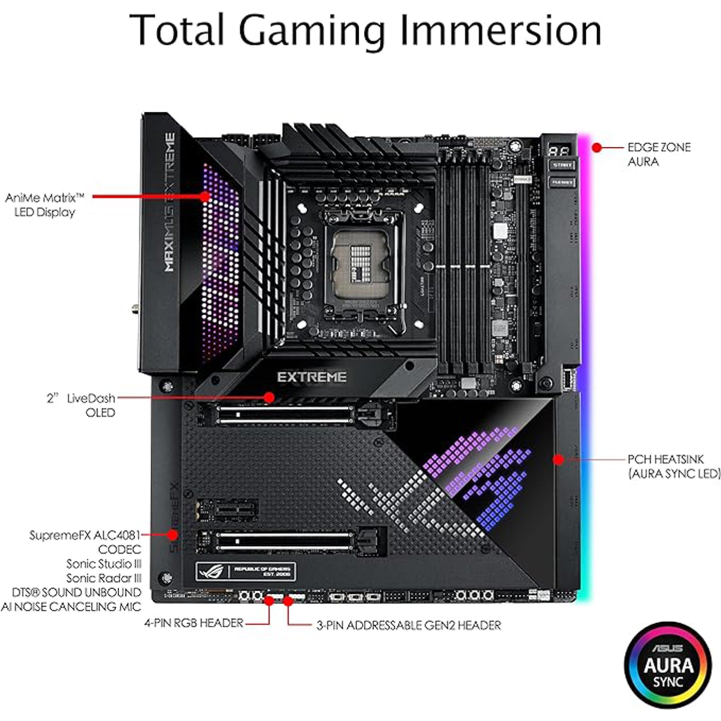 ASUS ROG Maximus Z690 Extreme (WiFi 6E)LGA 1700 (Intel 12th Gen)EATX اللوحة الأم للألعاب (PCIe5.0، DDR5،24+1 مراحل طاقة، 5x M.2، PCIe 5.0 M.2،10Gb&amp;2.5GbLAN، 2xThunderbolt 4، بطاقة PCIe 5.0 Hyper M.2 مجمعة) 