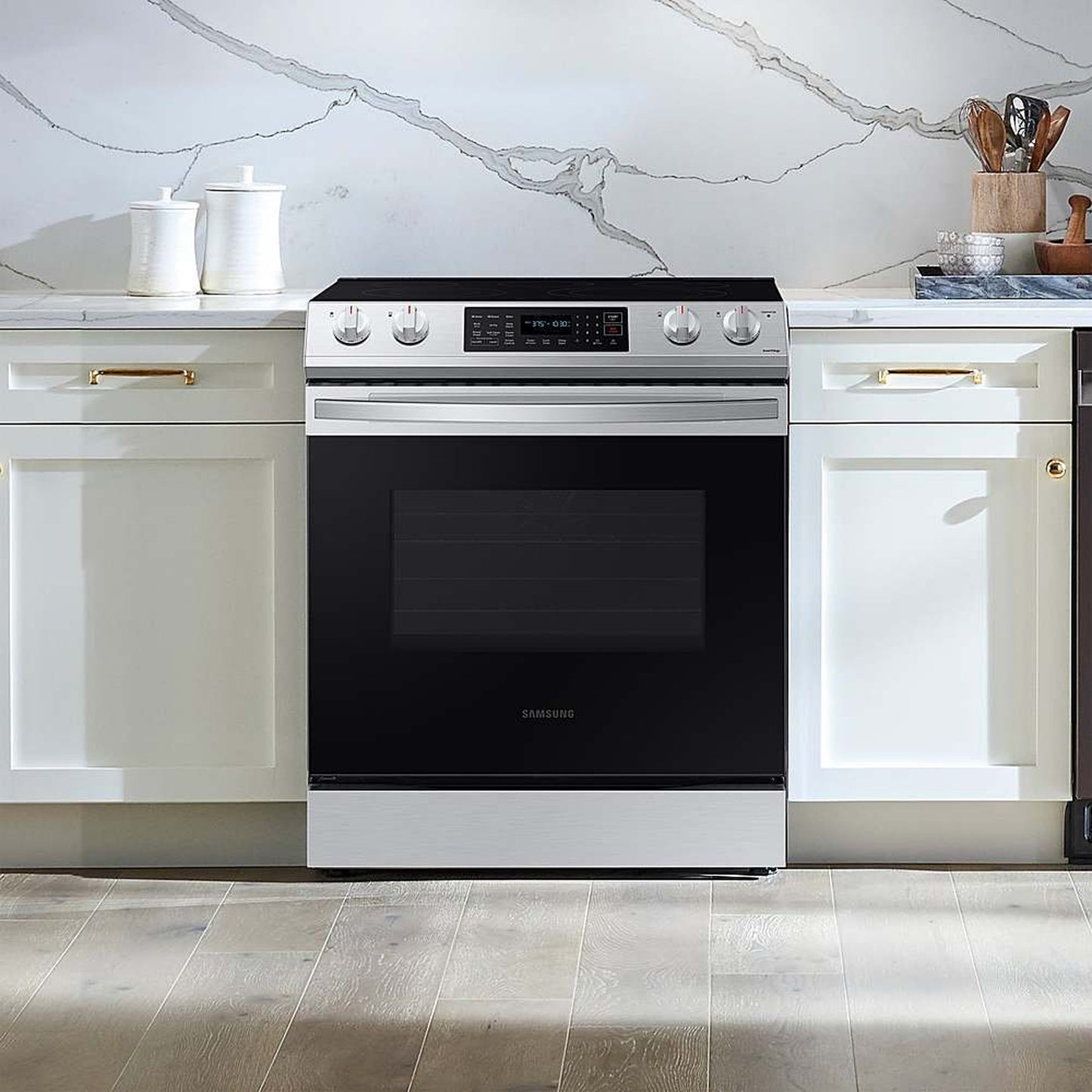 6.3 cu. ft. Smart Slide-in Electric Range with Air Fry & Convection in Stainless Steel.