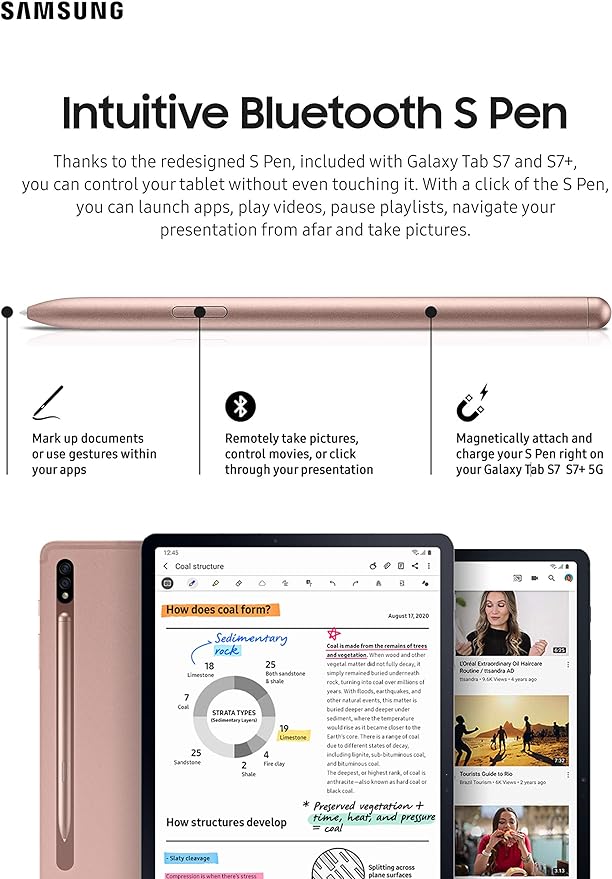 SAMSUNG Galaxy Tab S7 | S7+ S Pen, Mystic Bronze
