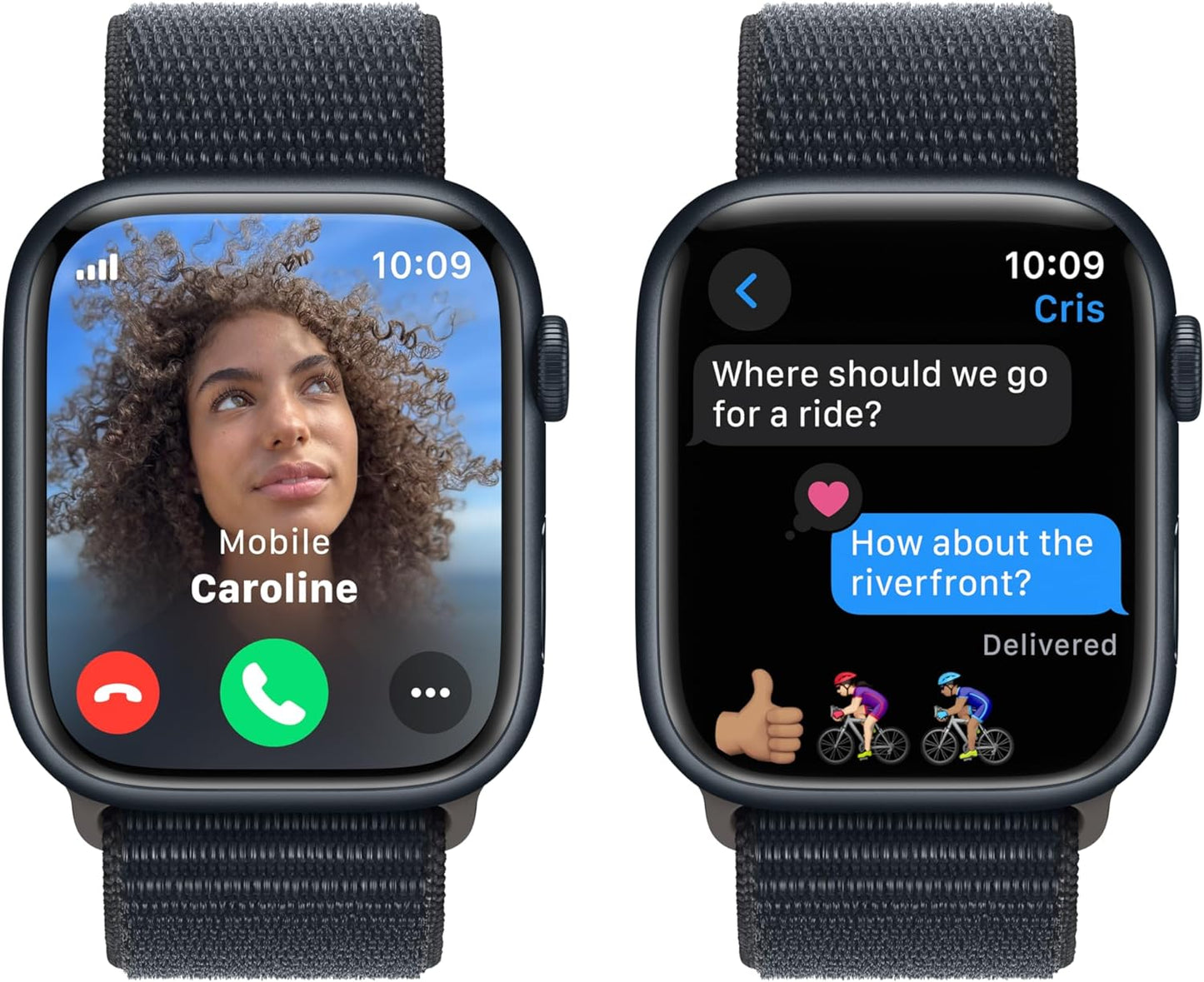 Apple Watch Series 9 [GPS + Cellular 41mm] ساعة ذكية مع هيكل ألومنيوم منتصف الليل مع حلقة رياضية منتصف الليل. جهاز تعقب اللياقة البدنية، وتطبيقات الأكسجين في الدم وتخطيط القلب، وشاشة شبكية العين التي تعمل دائمًا، ومحايدة الكربون (متجددة)