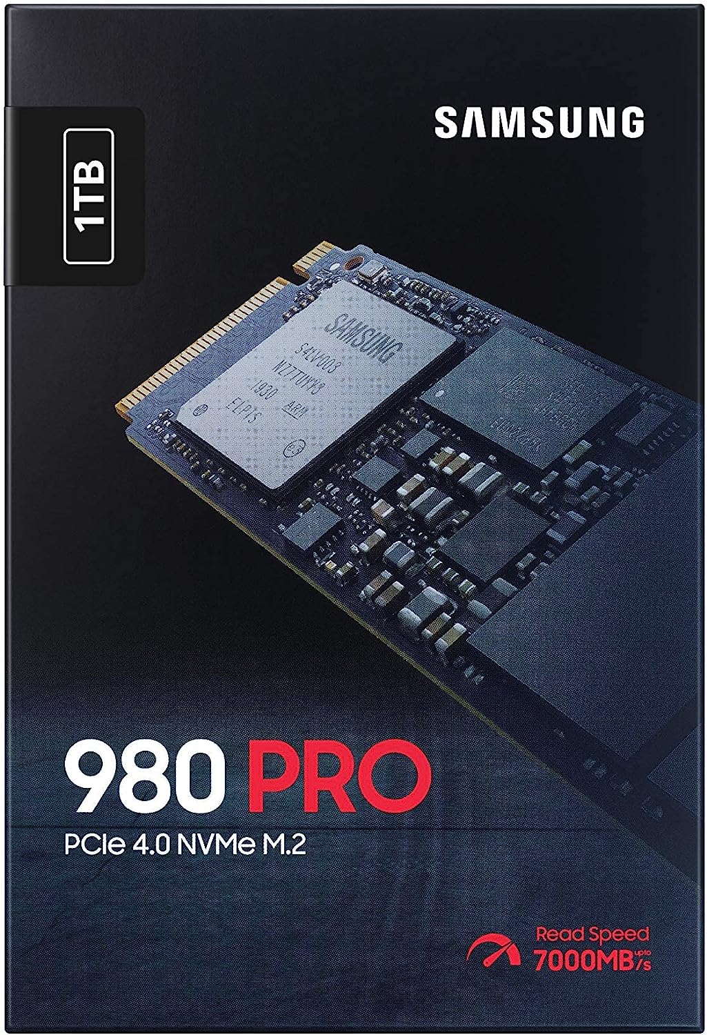 سامسونج 980 PRO SSD 1 تيرابايت PCIe 4.0 NVMe Gen 4 Gaming M.2 بطاقة ذاكرة محرك الحالة الصلبة الداخلية، السرعة القصوى، التحكم الحراري MZ-V8P1T0B/AM 