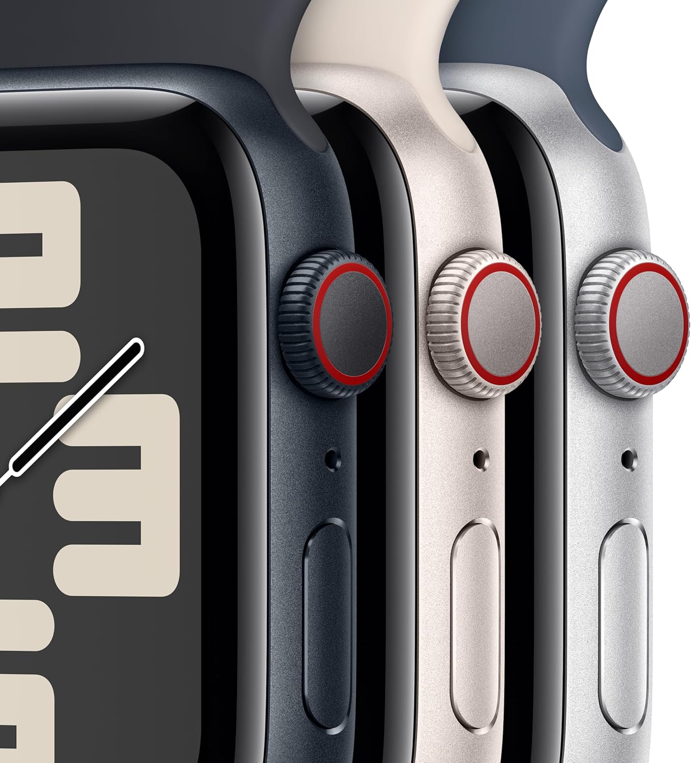 Apple Watch SE (الجيل الثاني) [GPS + Cellular 40mm] ساعة ذكية مع هيكل من الألومنيوم Starlight مع حزام Starlight الرياضي S/M. جهاز تتبع اللياقة البدنية والنوم، واكتشاف الأعطال، ومراقبة معدل ضربات القلب 