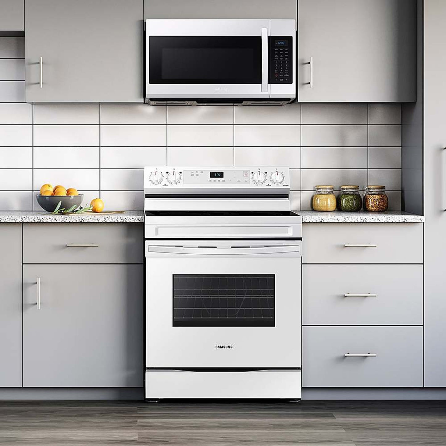 6.3 cu. ft. Smart Freestanding Electric Range with Steam Clean in Stainless Steel.