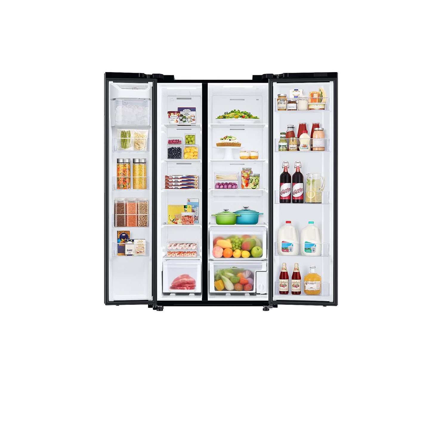 23 cu. ft. Smart Counter Depth Side-by-Side Refrigerator in Stainless Steel.