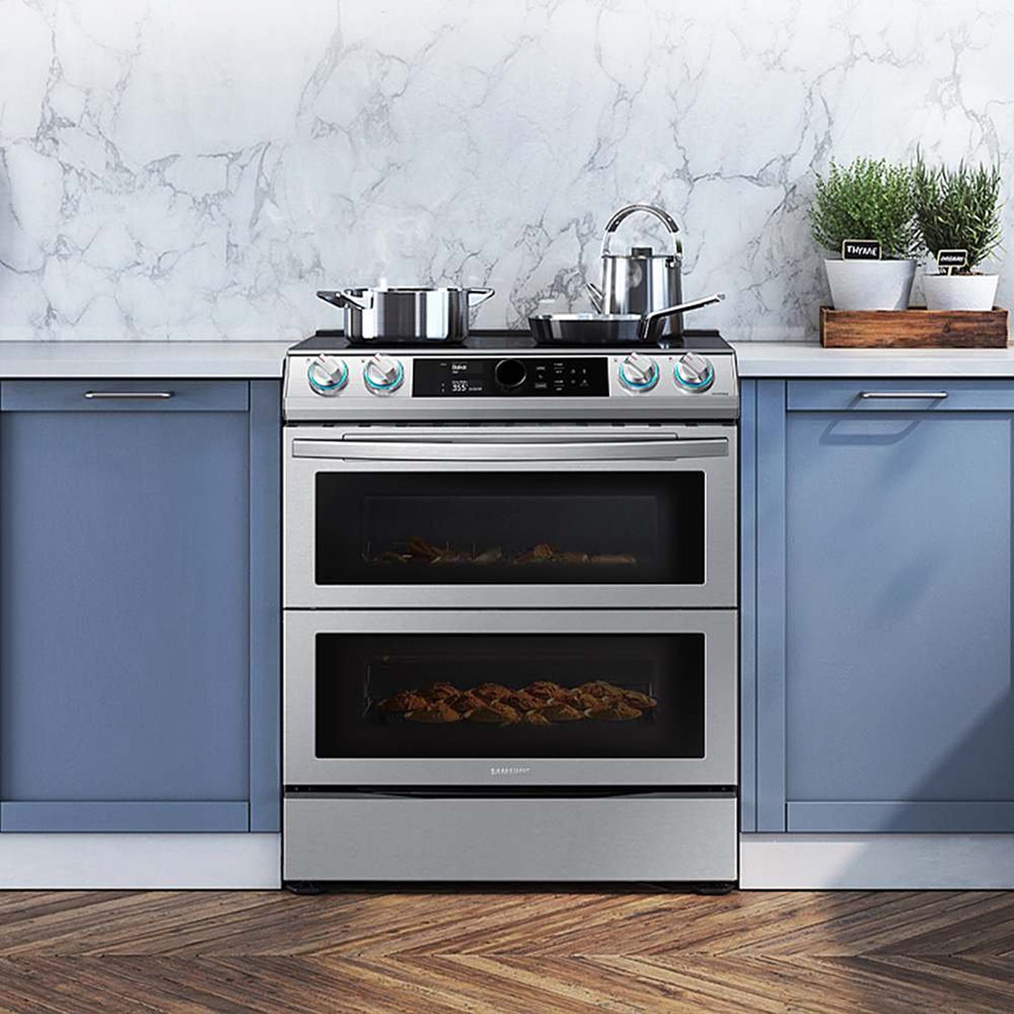 6.3 cu. ft. Smart Slide-in Induction Range with Flex Duo™, Smart Dial & Air Fry in Black Stainless Steel.