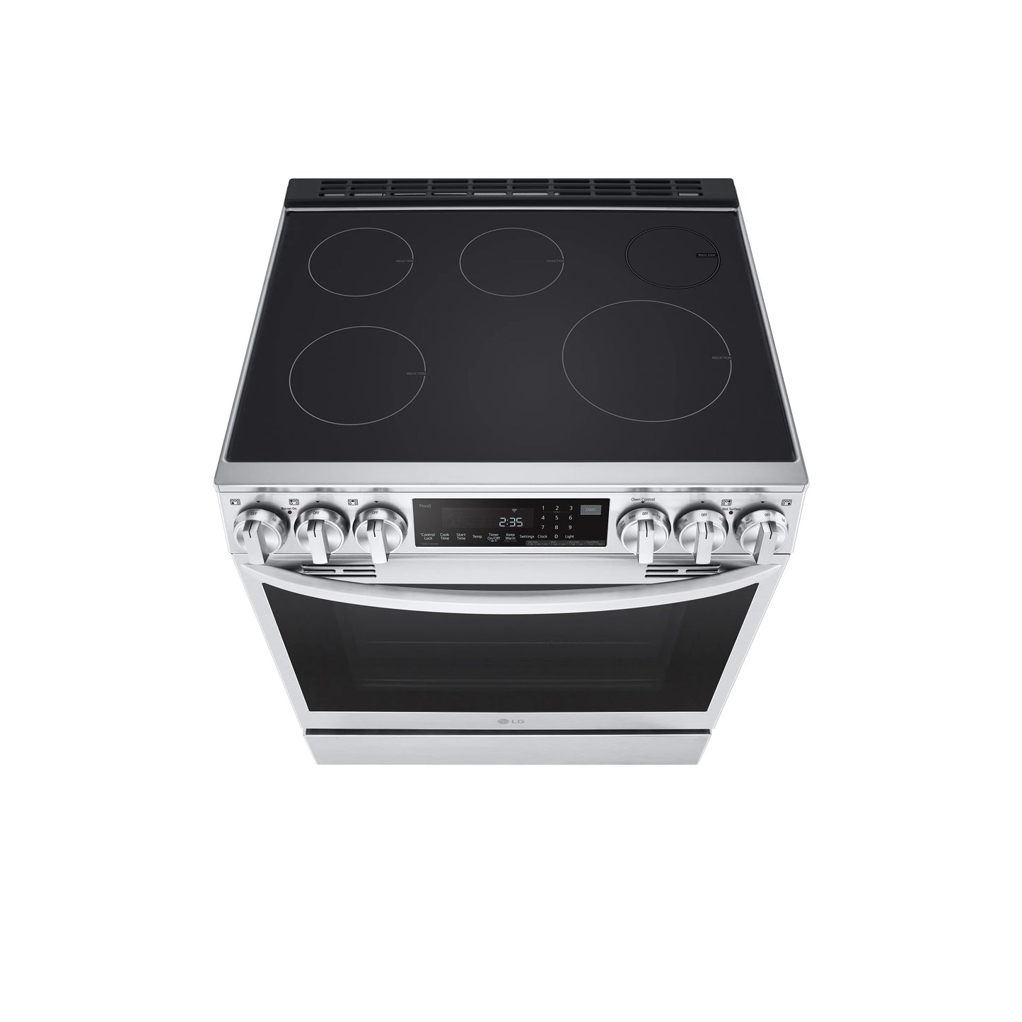 6.3 متر مكعب. قدم. نطاق منزلق ذكي مع InstaView®، ProBake Convection®، Air Fry، وAir Sous Vide 