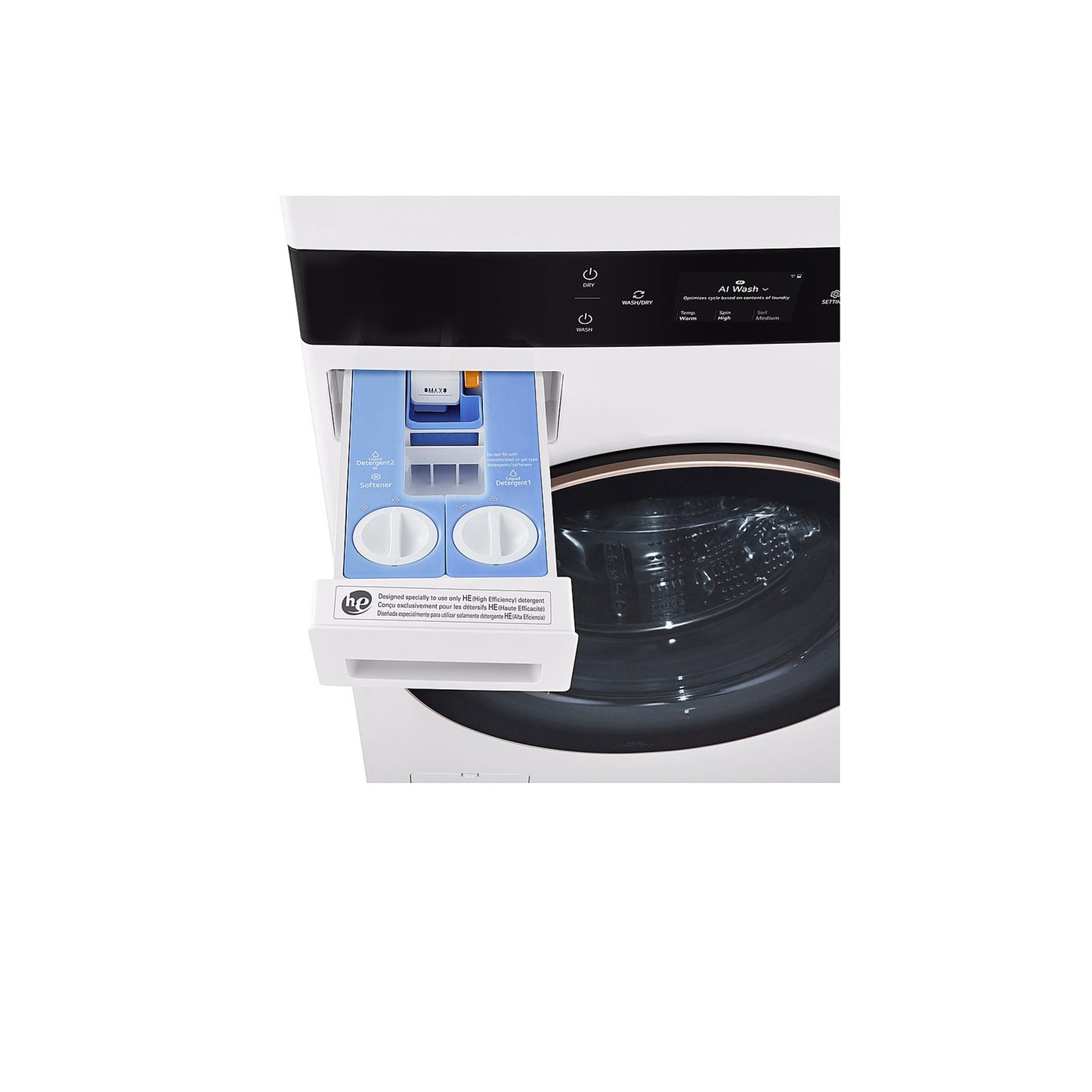 LG STUDIO WashTower™ Smart Front Load 5.0 cu. ft. Washer and 7.4 cu. ft. Electric Dryer with Center Control™