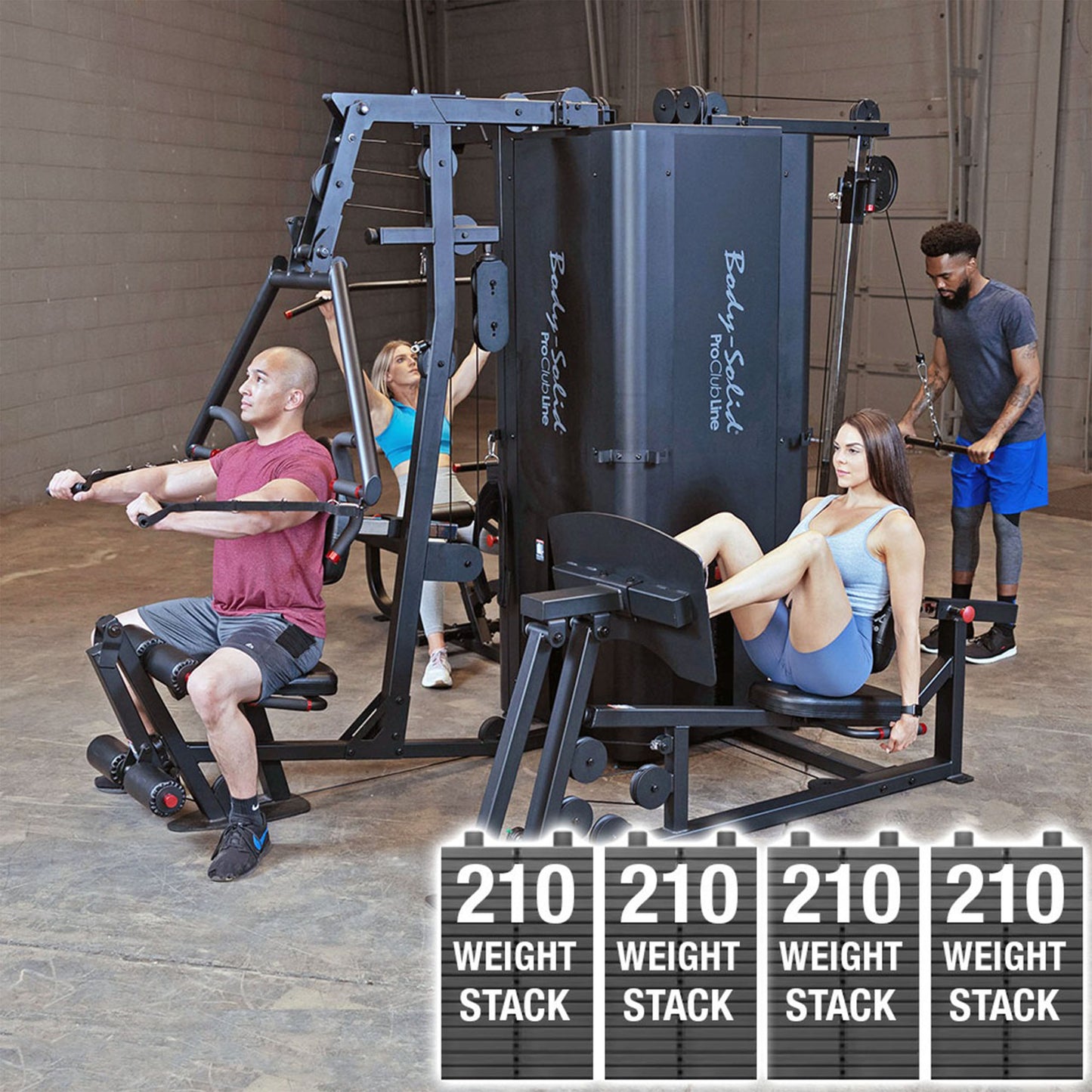 Body-Solid Pro ClubLine S1000 Four-Stack Gym