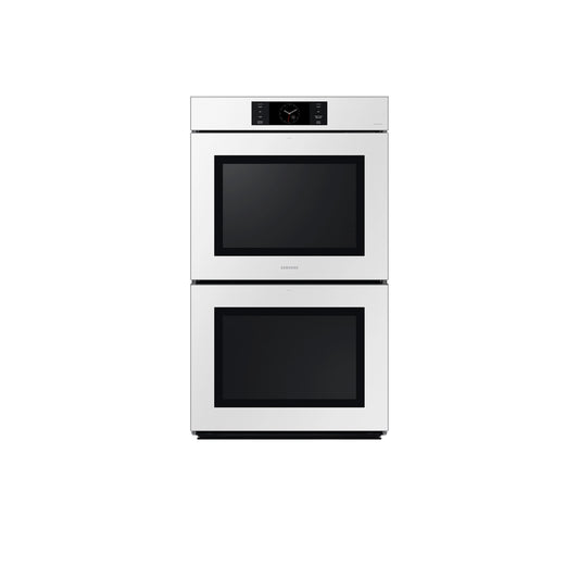 Bespoke 30" White Glass Double Wall Oven with AI Pro Cooking™ Camera