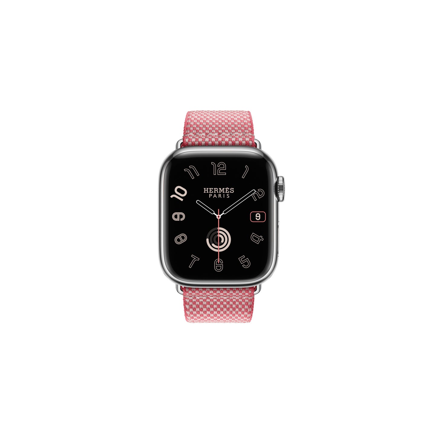 Apple Watch Hermès - 41 ملم Framboise/Écru Toile H Single Tour 